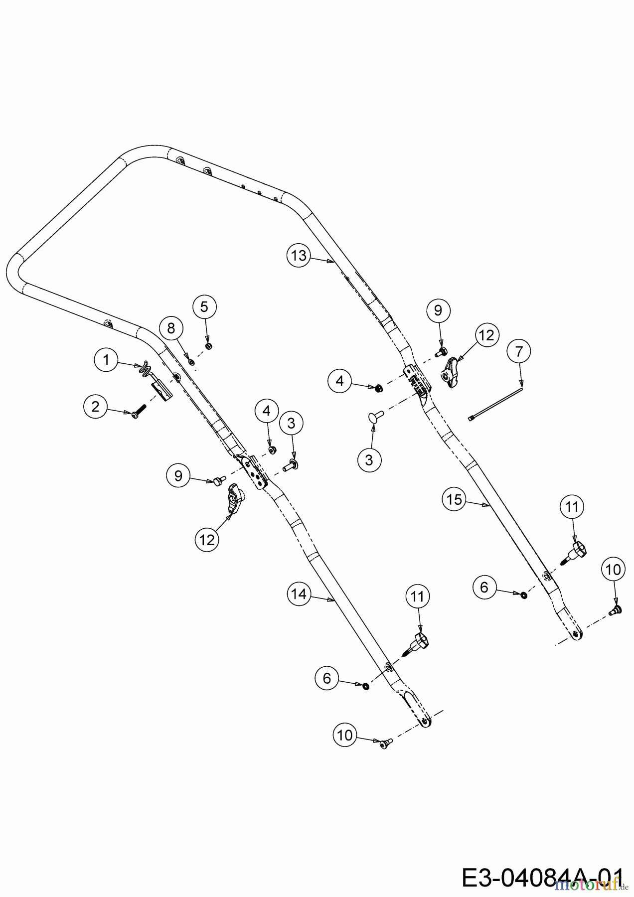  Wolf-Garten Petrol mower self propelled Expert 530 A 12A-PUKC650  (2014) Handle