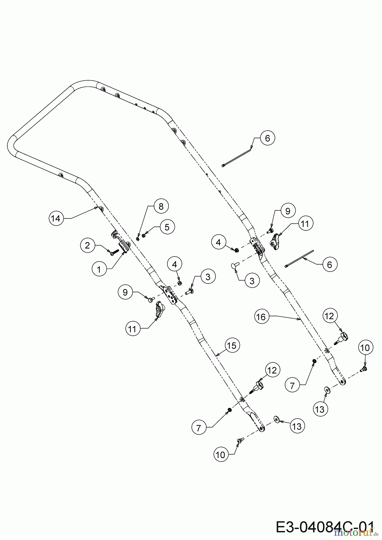  Wolf-Garten Petrol mower self propelled Expert 530 A 12C-PUKC650 (2019) Handle