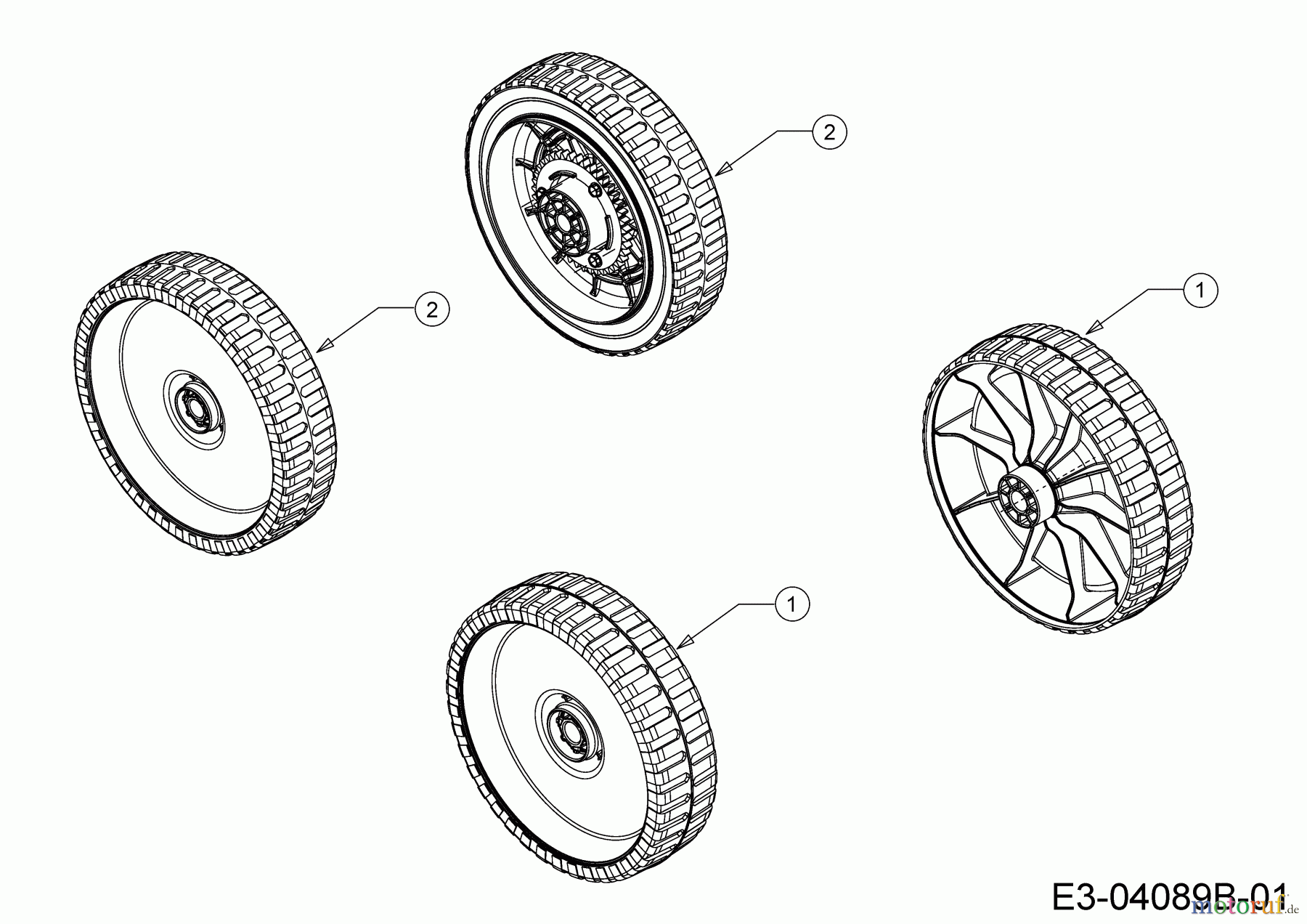  Wolf-Garten Petrol mower self propelled A 5300 A 12A-POKC650 (2020) Wheels