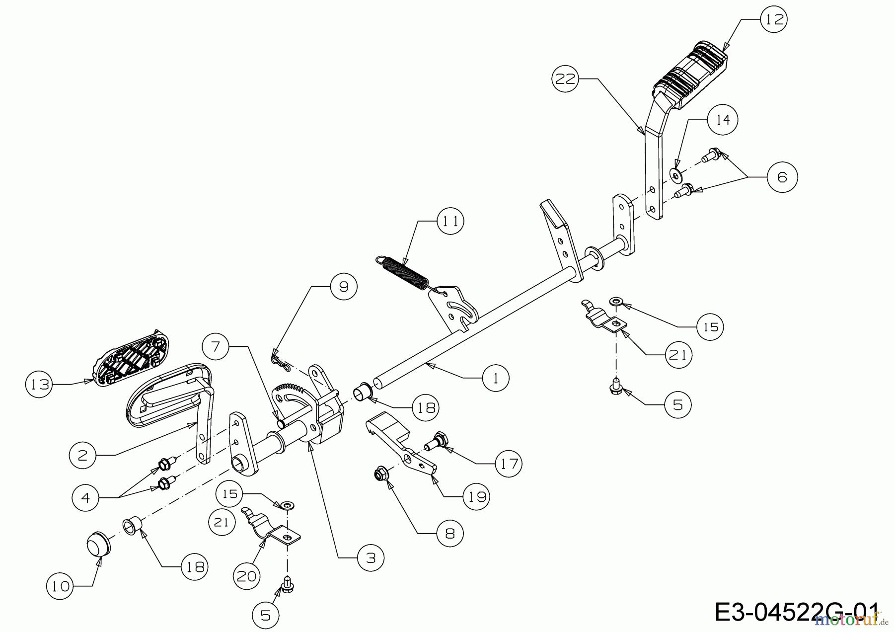  Wolf-Garten Lawn tractors Expert 105.165 A 13HN90WN650  (2016) Pedals