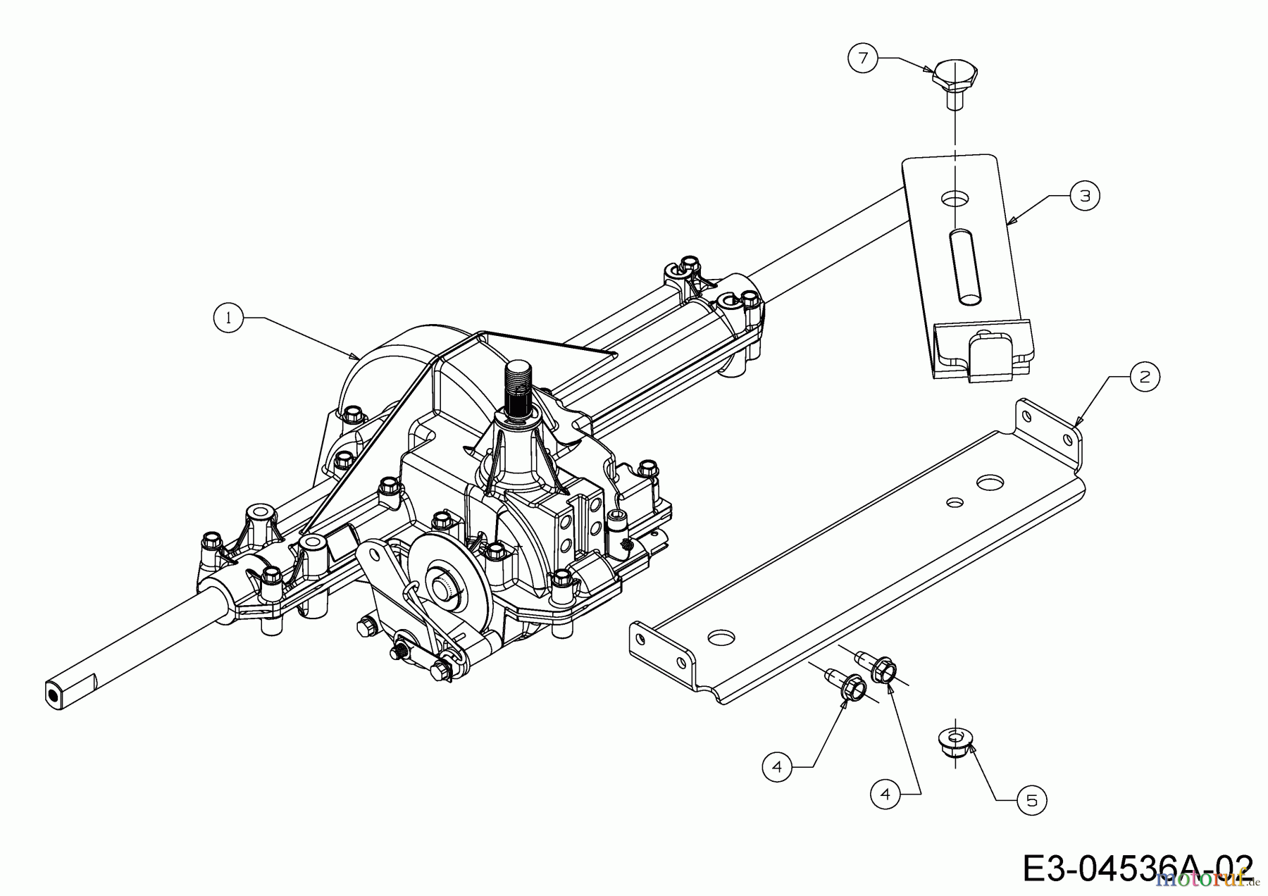  Wolf-Garten Lawn tractors Expert 107.175 A 13AD90WG650  (2013) Gearbox 618-04566, Bracket variator