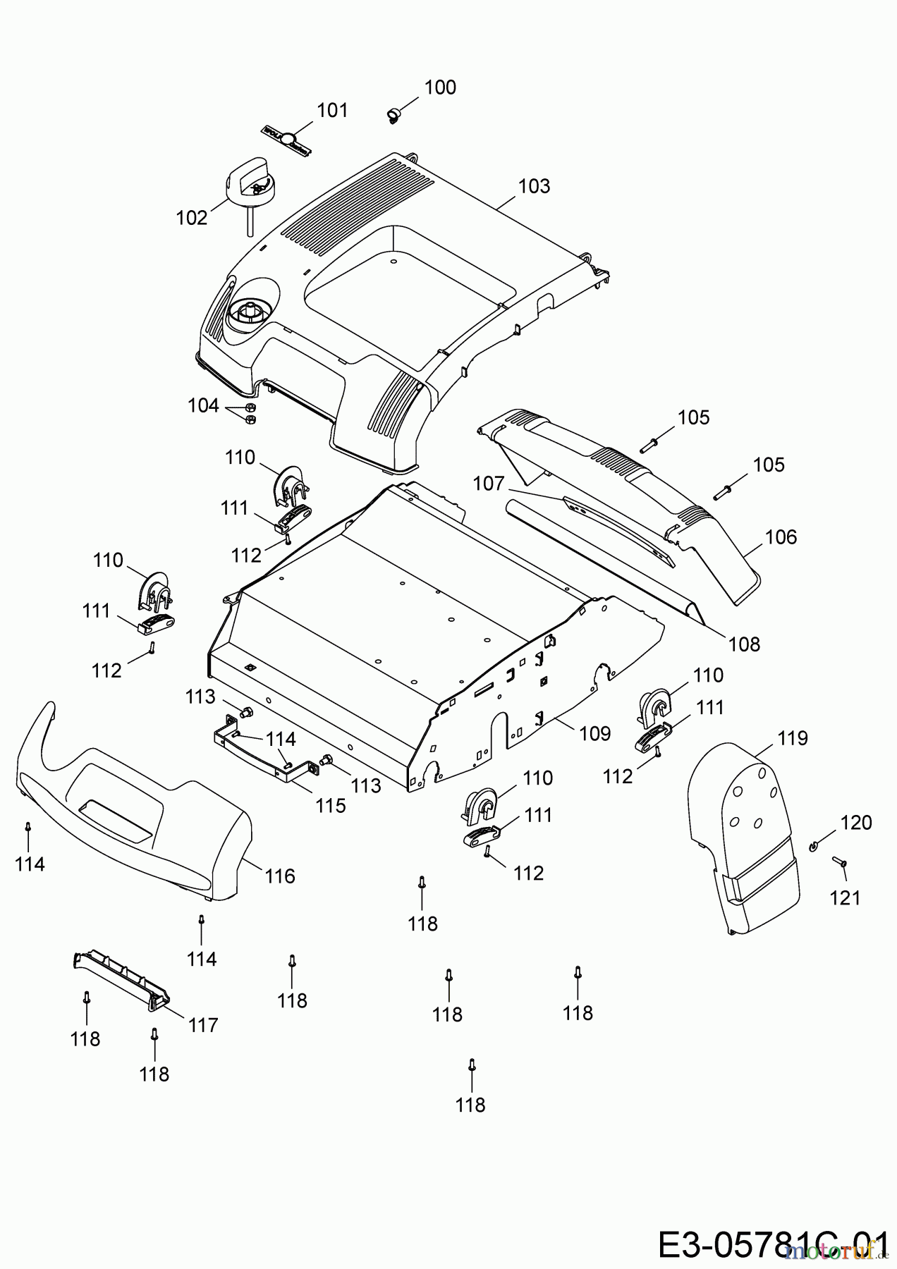  Wolf-Garten Petrol verticutter Expert UV 40 B 16BG8D0F650  (2019) Verticutter housing