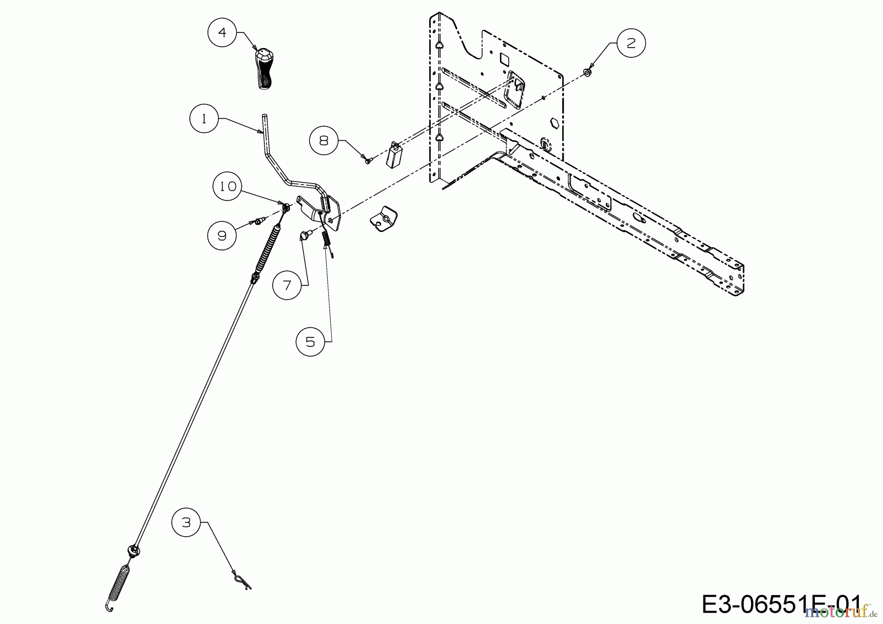  Wolf-Garten Lawn tractors E 13/92 T 13I2765E650  (2017) Deck engagement