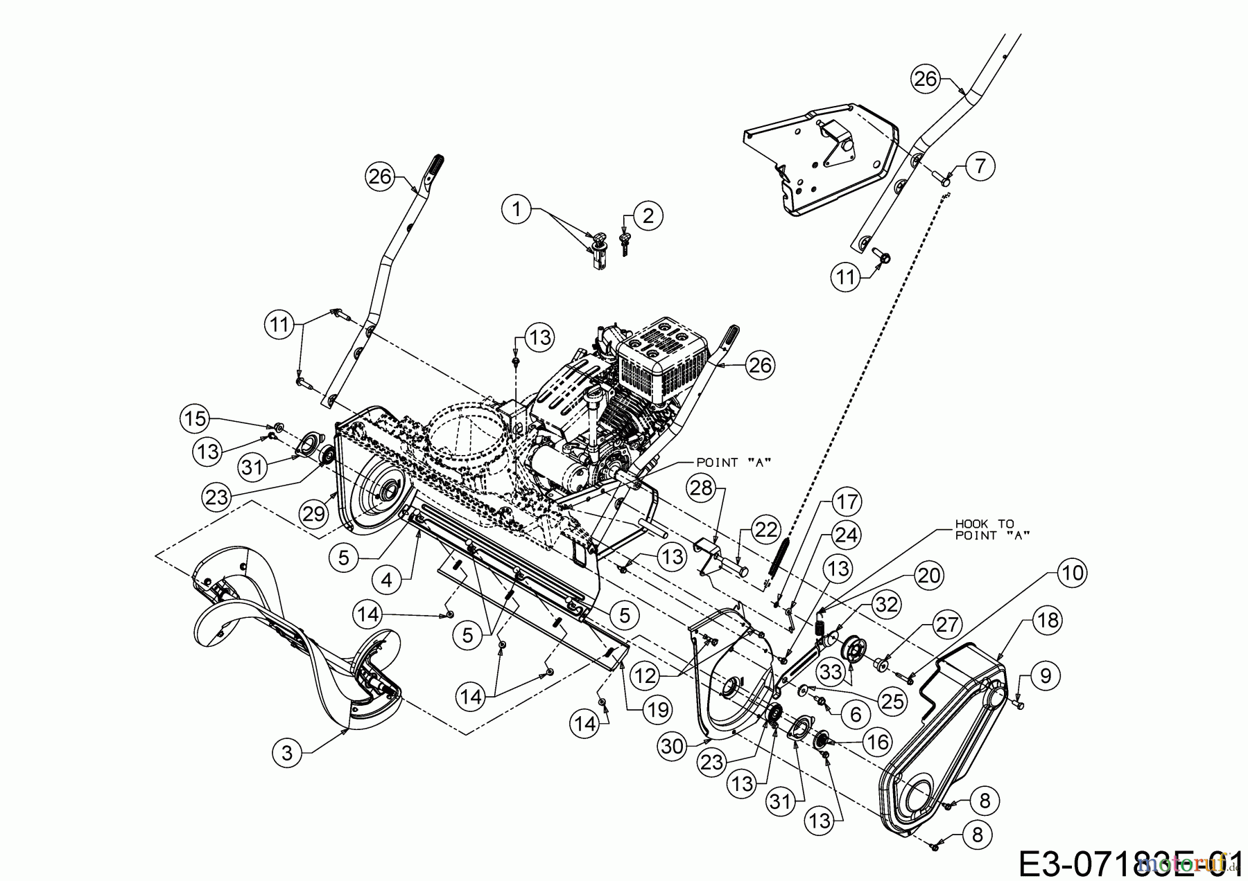  Wolf-Garten Snow throwers SF 53 31A-2M1E650  (2020) Auger housing, Auger, Lower handle