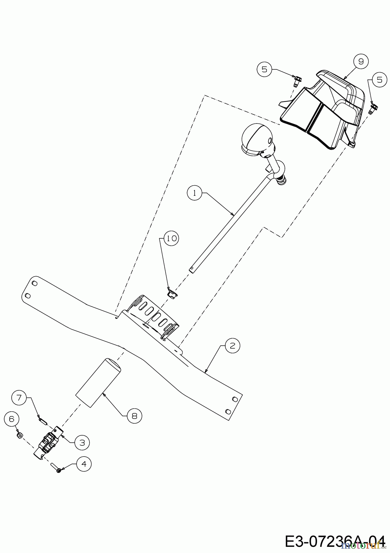  Wolf-Garten Snow throwers Expert 5370 31AR2T6D650  (2014) Chute rotation linkage