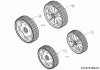 Wolf-Garten Expert 460 11C-TUKC650 (2019) Spareparts Wheels