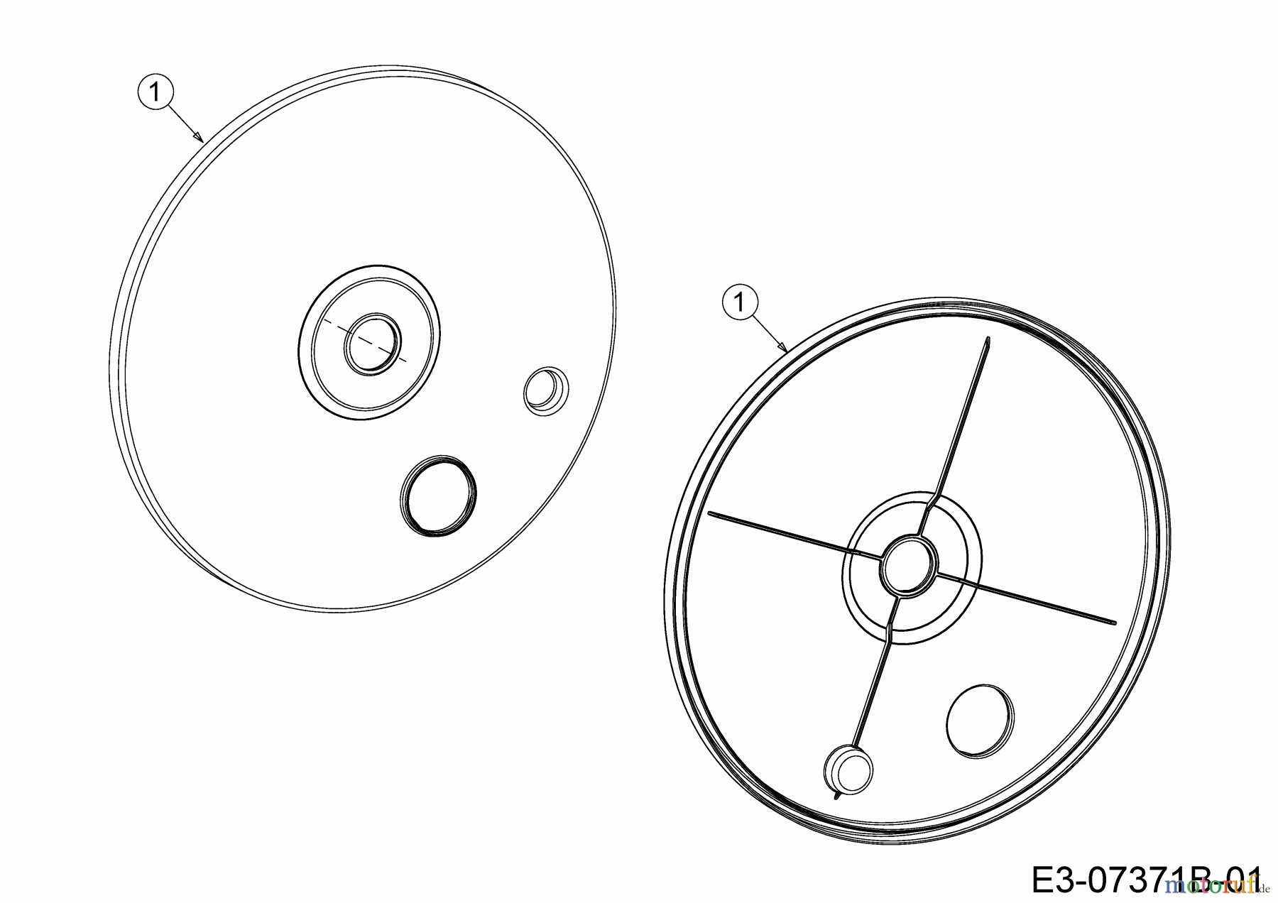  Wolf-Garten Petrol mower self propelled Expert 46 BA V 12BVK15E650  (2017) Wheel dust covers