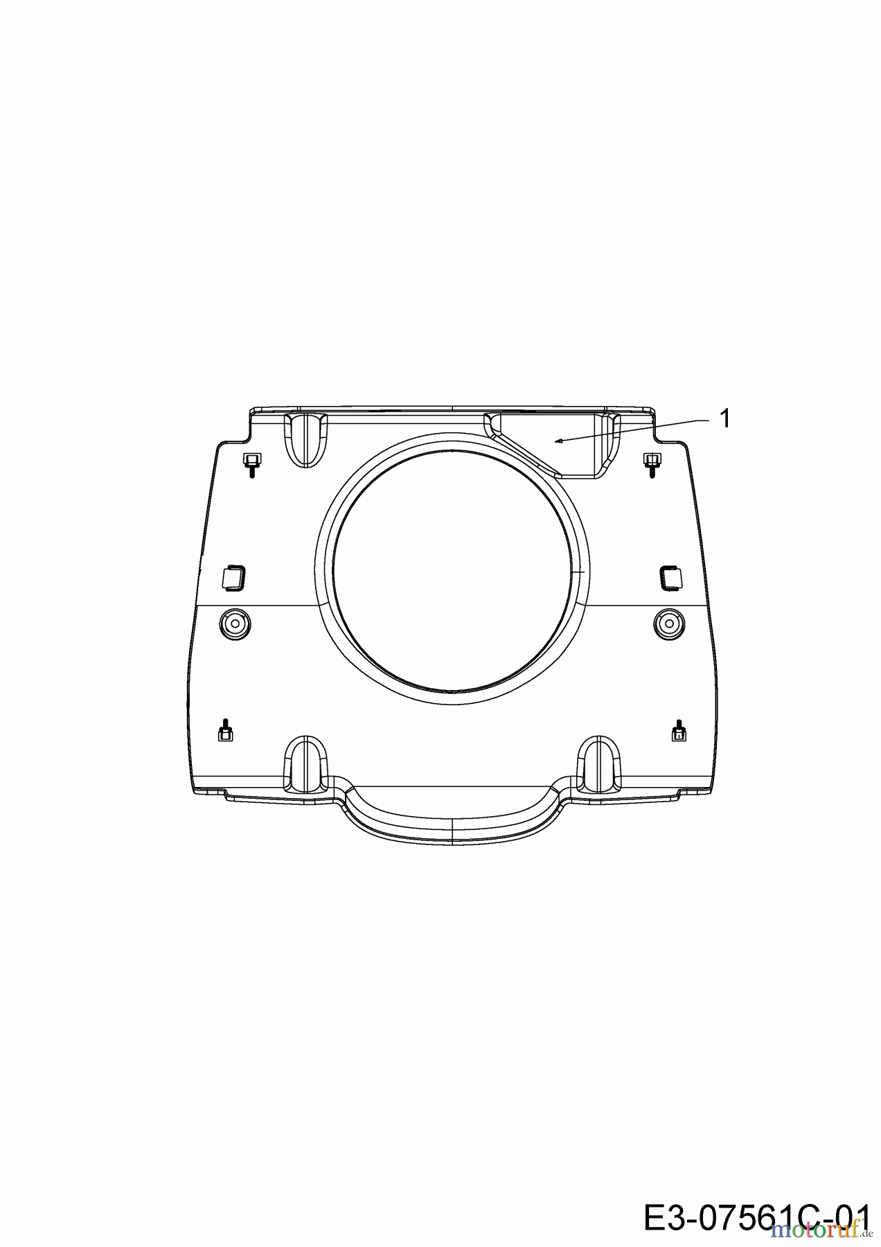  Wolf-Garten Lawn tractors Expert 107.180 H 13AG93WG650  (2014) Engine duct