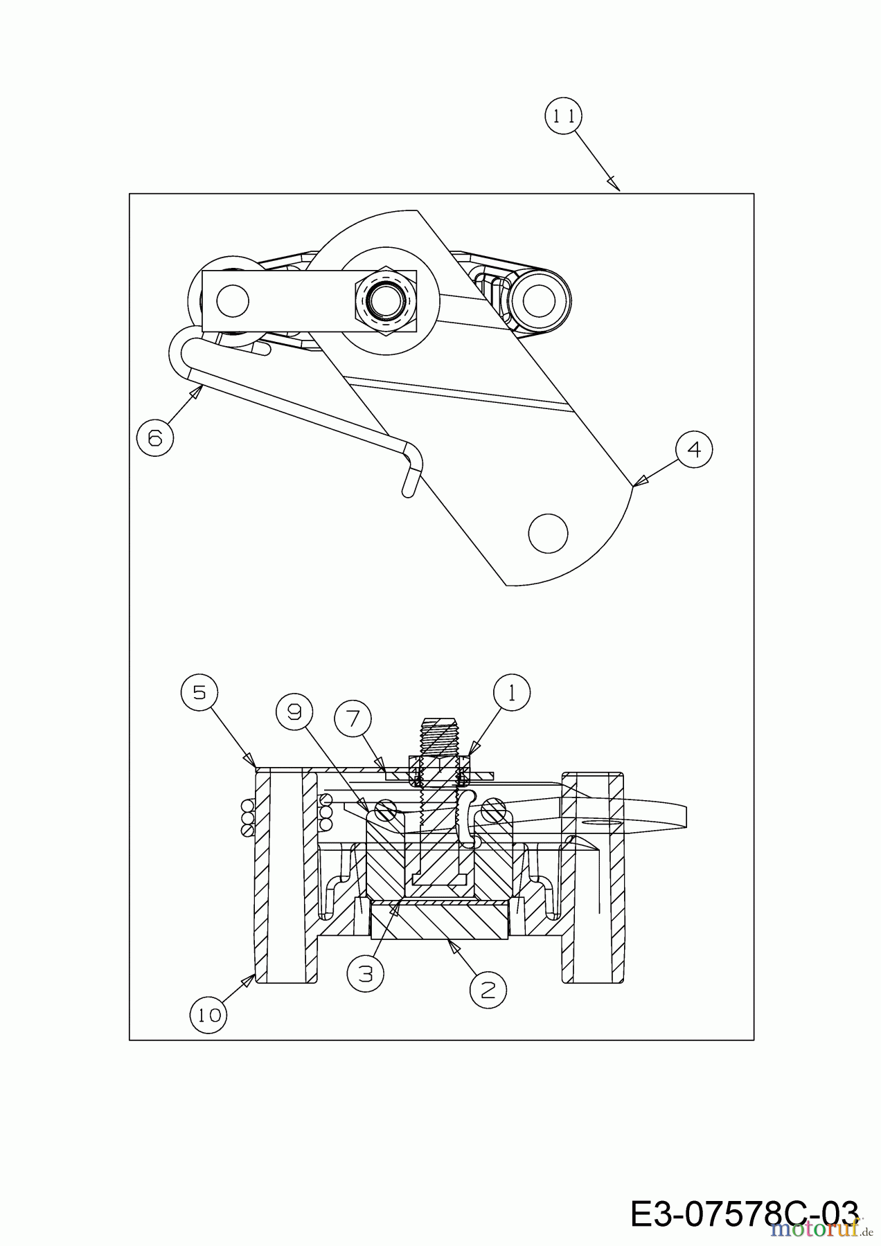  Wolf-Garten Lawn tractors Expert 92.165 A 13HN90WE650  (2015) Brake