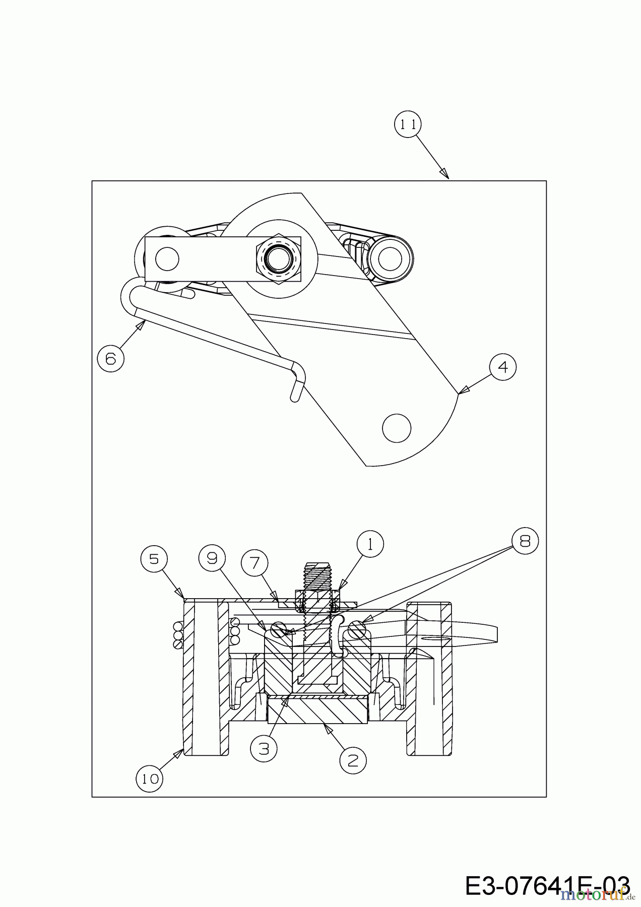  Wolf-Garten Lawn tractors Scooter Pro 13B226HD650  (2017) Brake