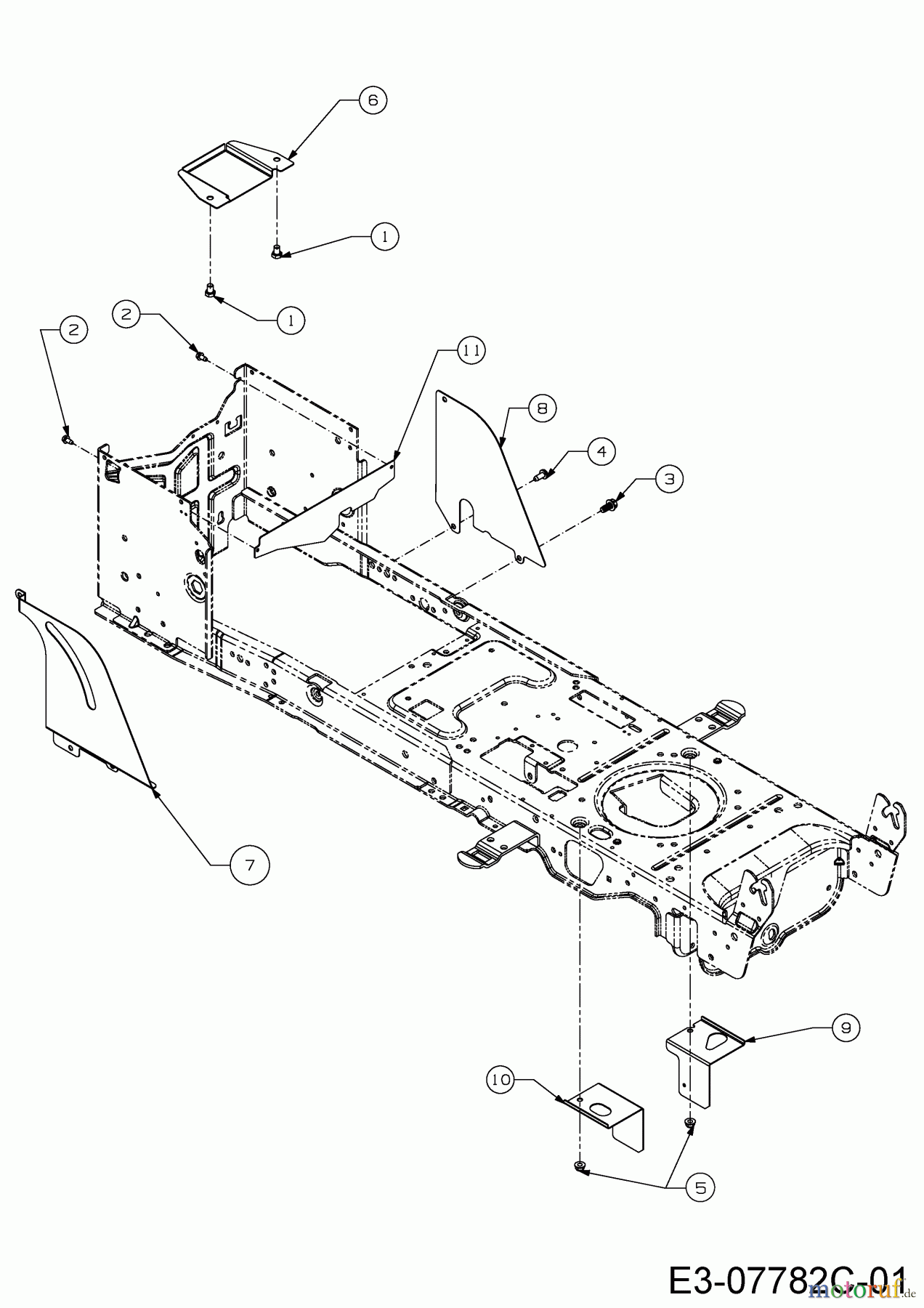  Wolf-Garten Lawn tractors Expert 107.180 H 13AG93WG650  (2014) Covers frame