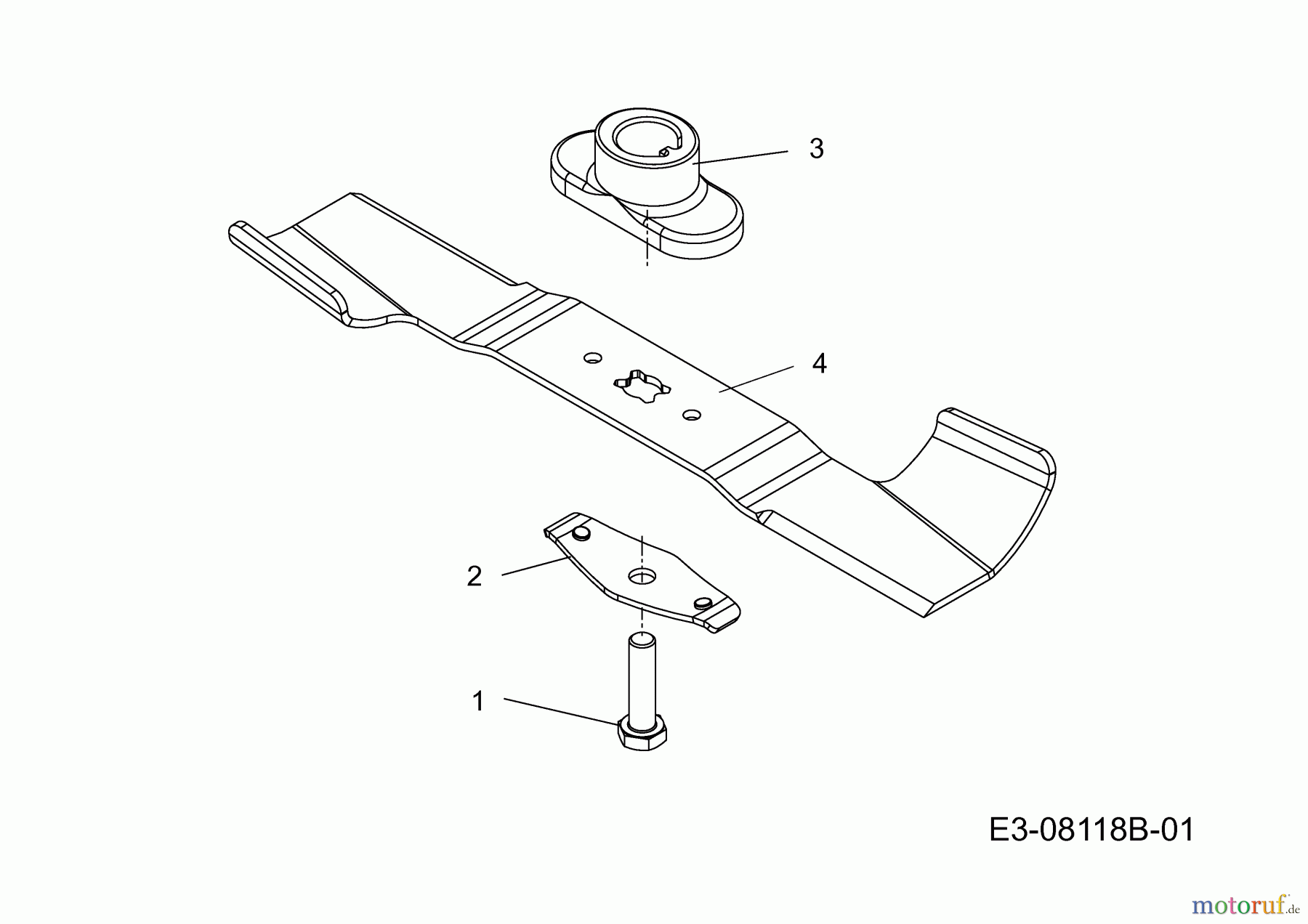  Wolf-Garten Petrol mower Expert 420 11A-LUSC650  (2014) Blade, Blade adapter