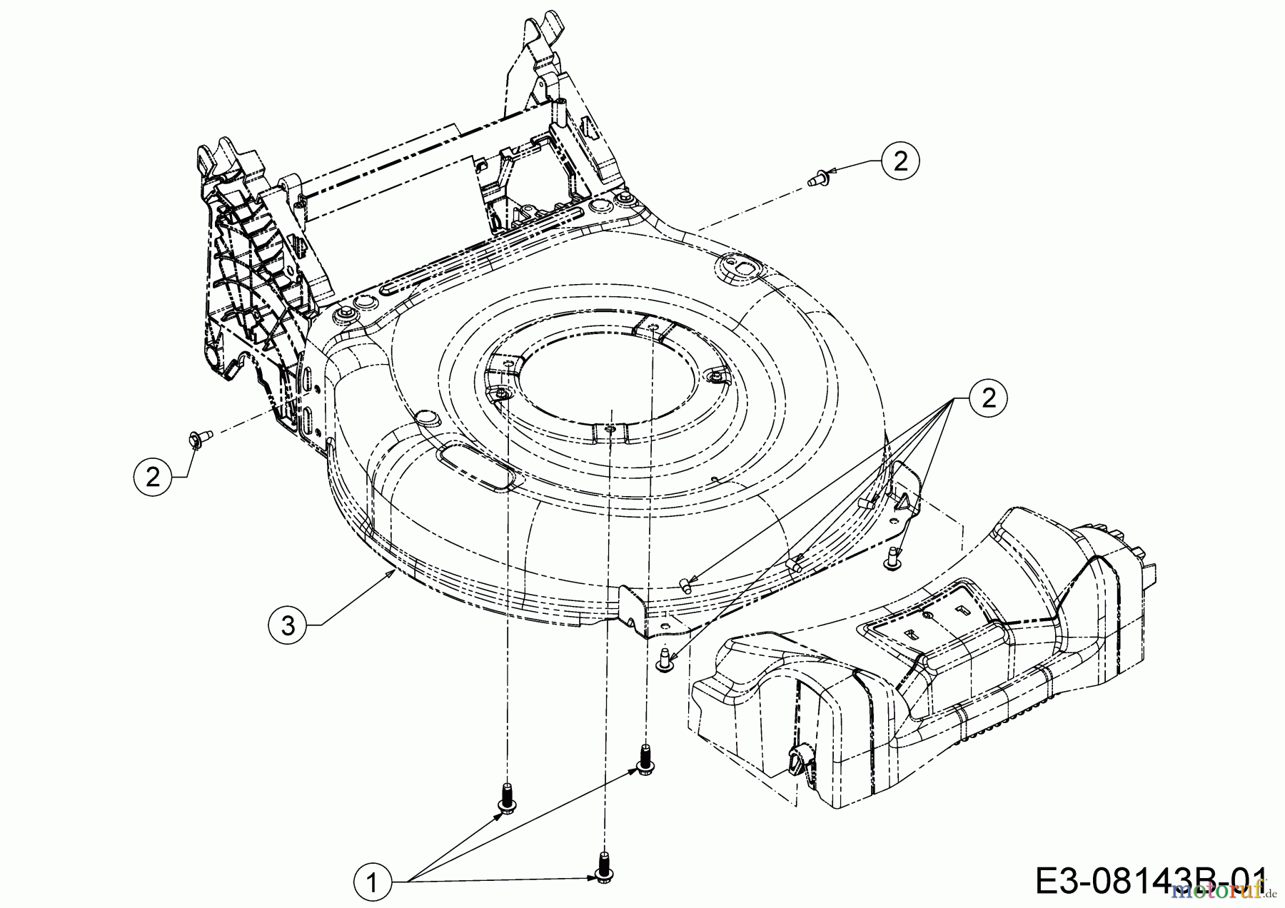  Wolf-Garten Petrol mower self propelled ST 4600 AHWES 12BETRS7650  (2019) Deck housing