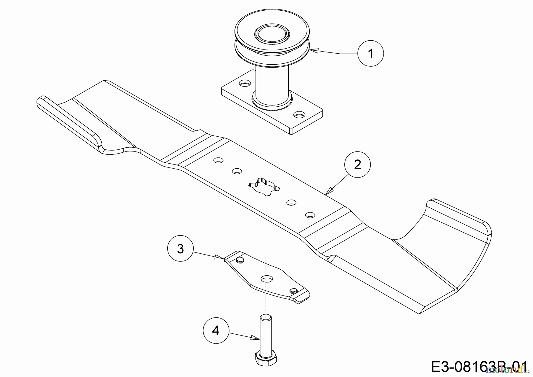  Wolf-Garten Petrol mower self propelled Expert 420 A 12B-LUSC650  (2016) Blade, Blade adapter