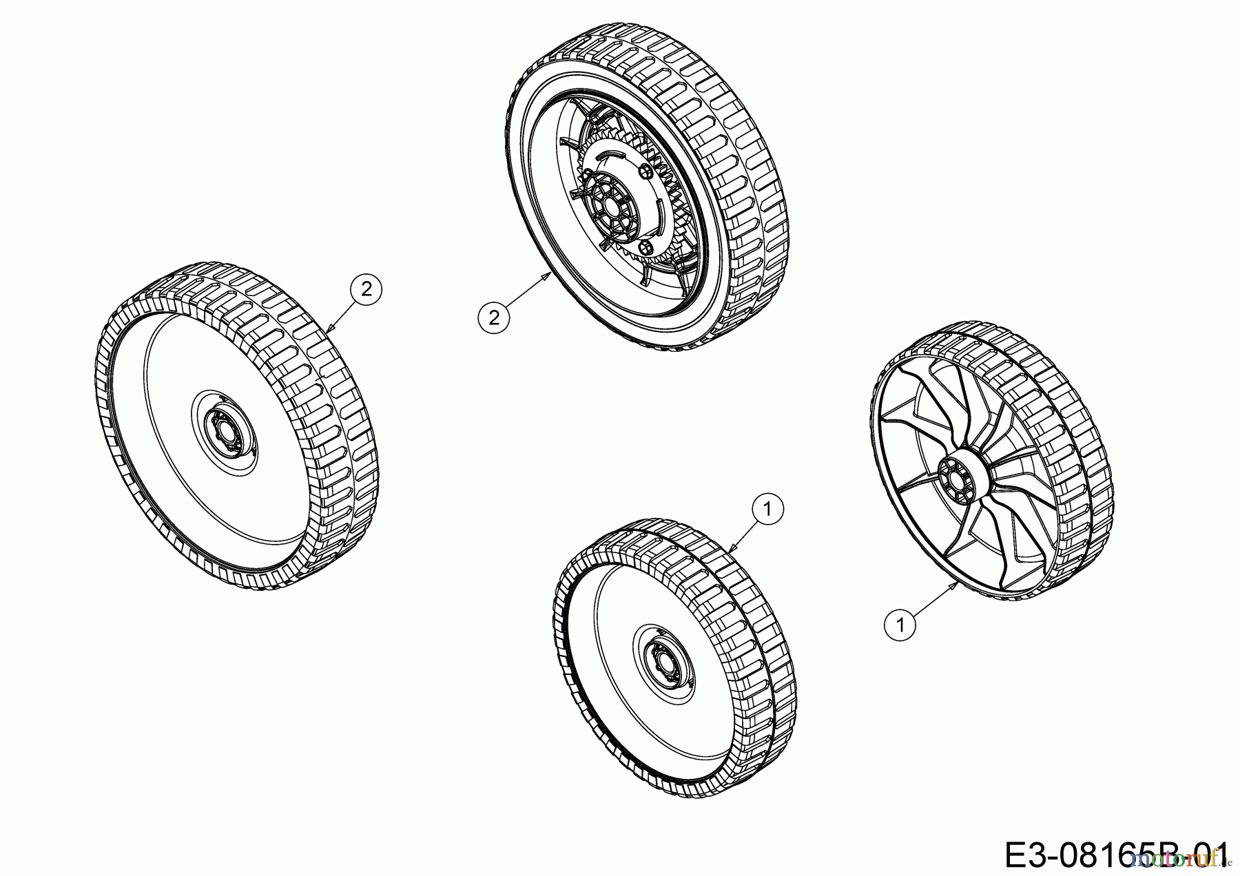  Wolf-Garten Petrol mower self propelled A 4600 A 12B-TOSC650 (2020) Wheels