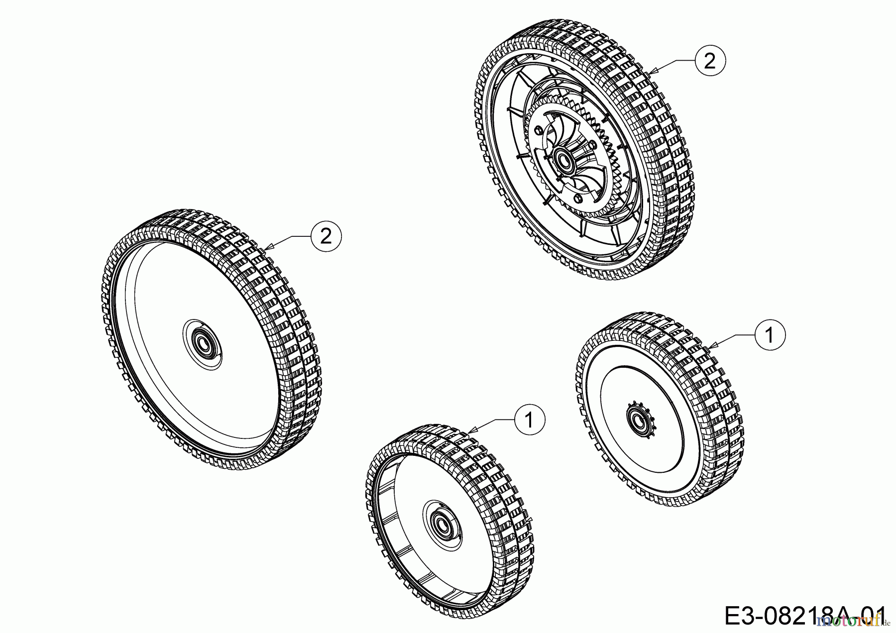  Wolf-Garten Petrol mower self propelled WA 53 AHW 12A-PV5L650  (2020) Wheels