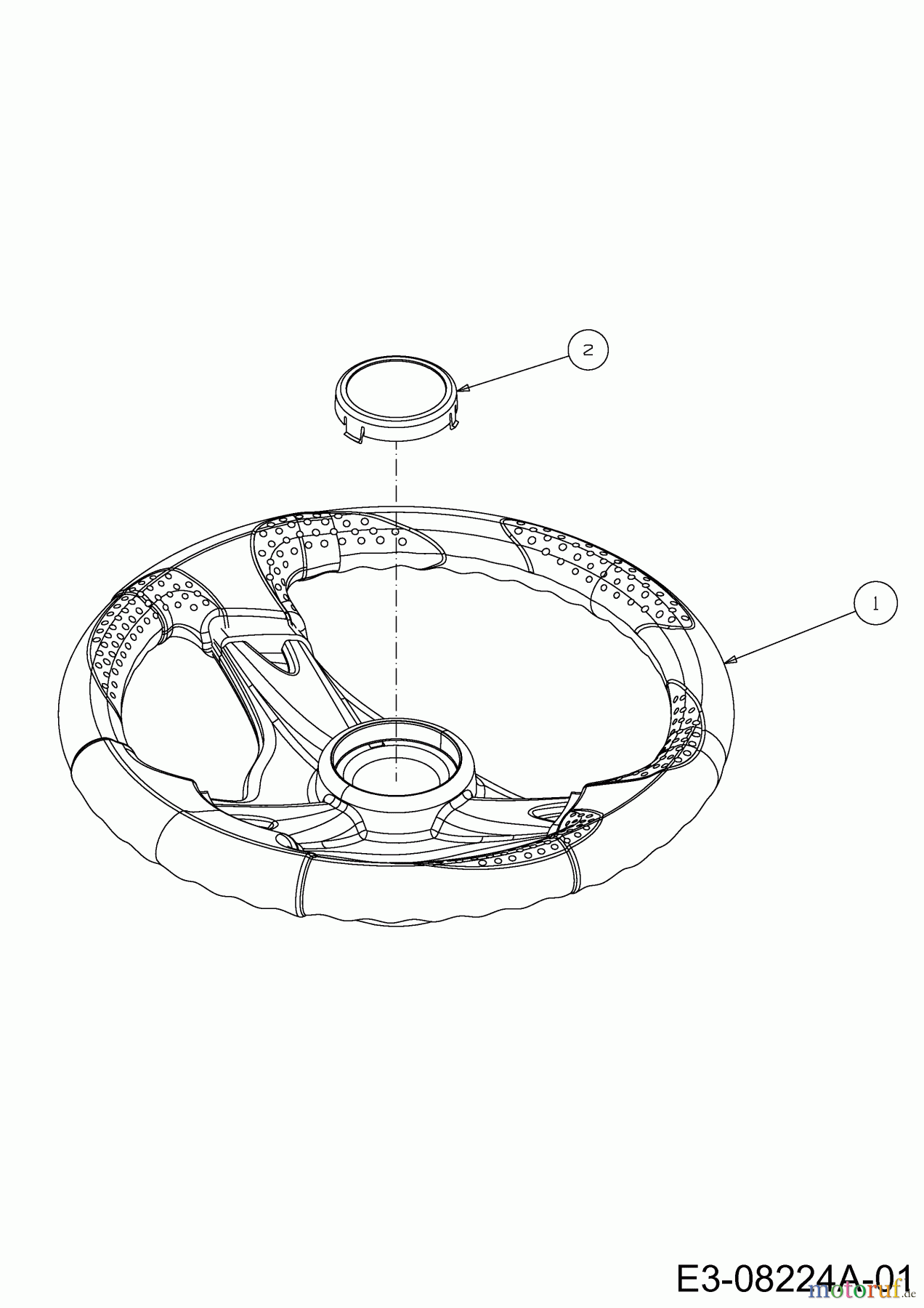  Wolf-Garten Lawn tractors Scooter Pro 13B226HD650  (2015) Steering wheel