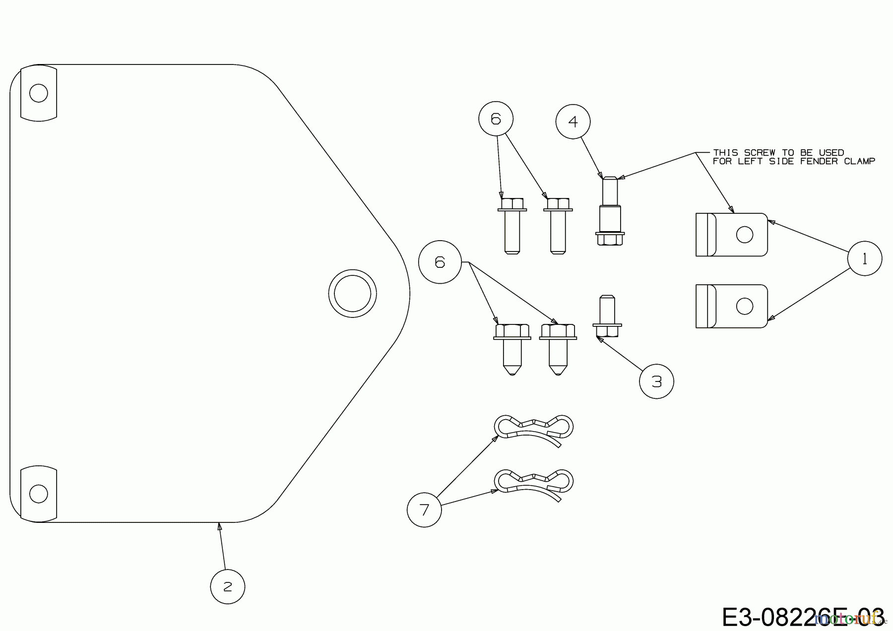  Wolf-Garten Lawn tractors Scooter Pro Hydro 13A221HD650  (2017) Coupling, Screw set fender