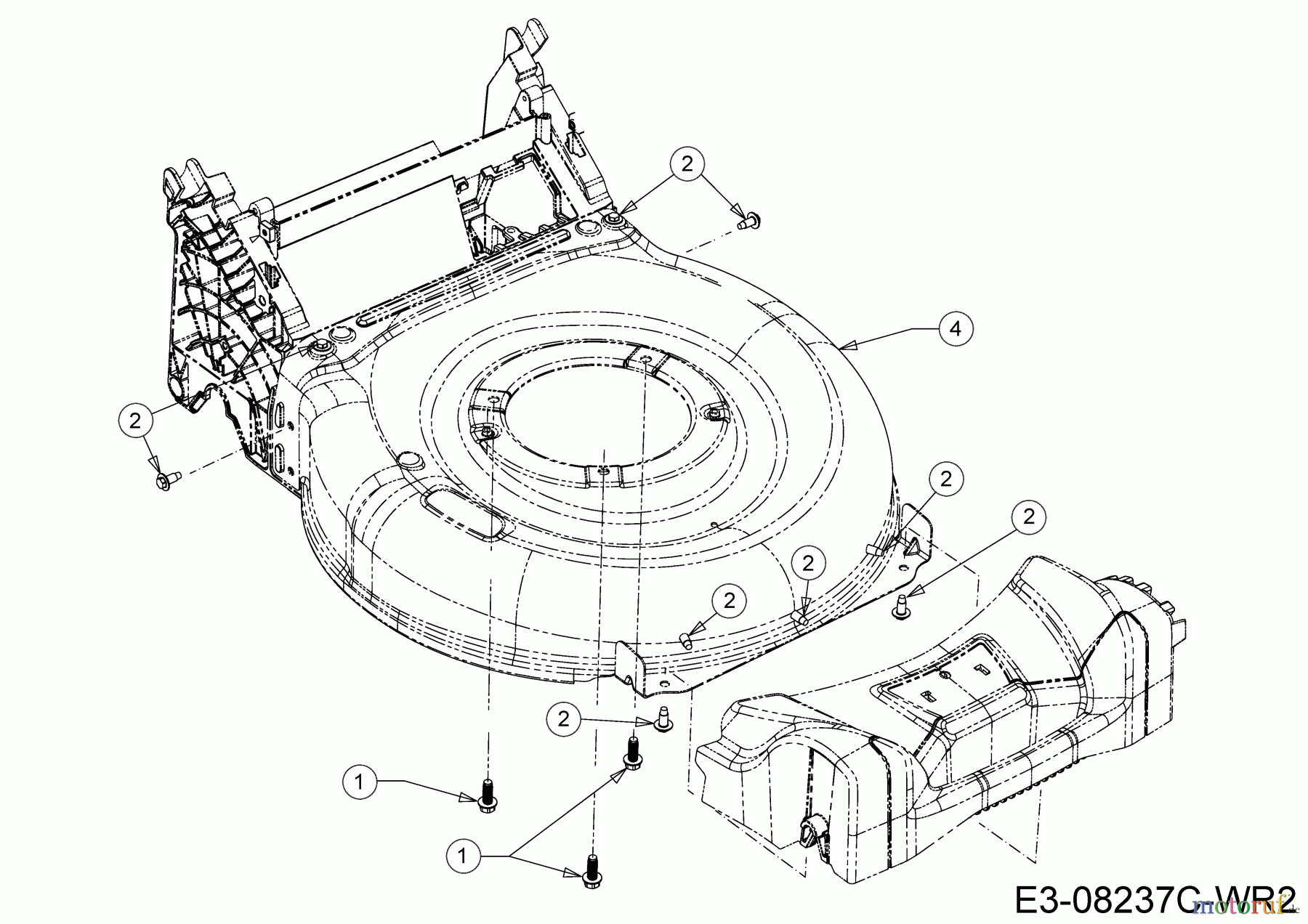  Wolf-Garten Petrol mower self propelled A 5300 A 12B-POKC650 (2019) Deck housing