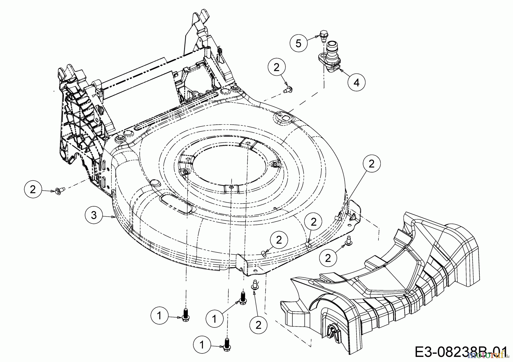  Wolf-Garten Petrol mower self propelled Expert 530 A 12A-PUKC650  (2014) Deck housing