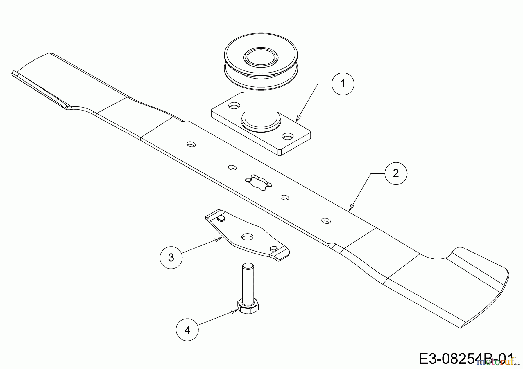  Wolf-Garten Petrol mower self propelled Expert 530 A 12C-PUKC650  (2017) Blade, Blade adapter