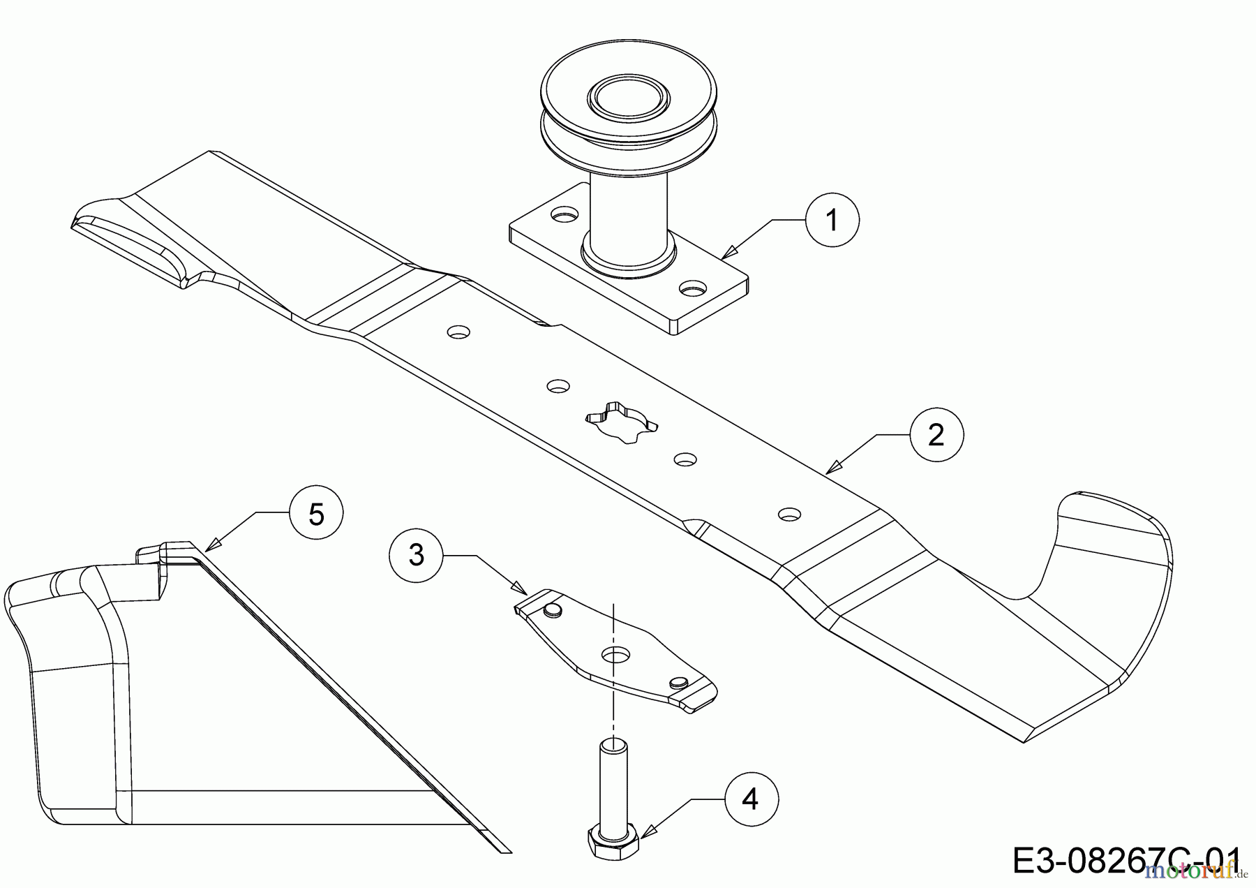  Wolf-Garten Petrol mower self propelled Expert 46 BA V 12BVK15E650  (2017) Blade, Blade adapter, Mulch plug