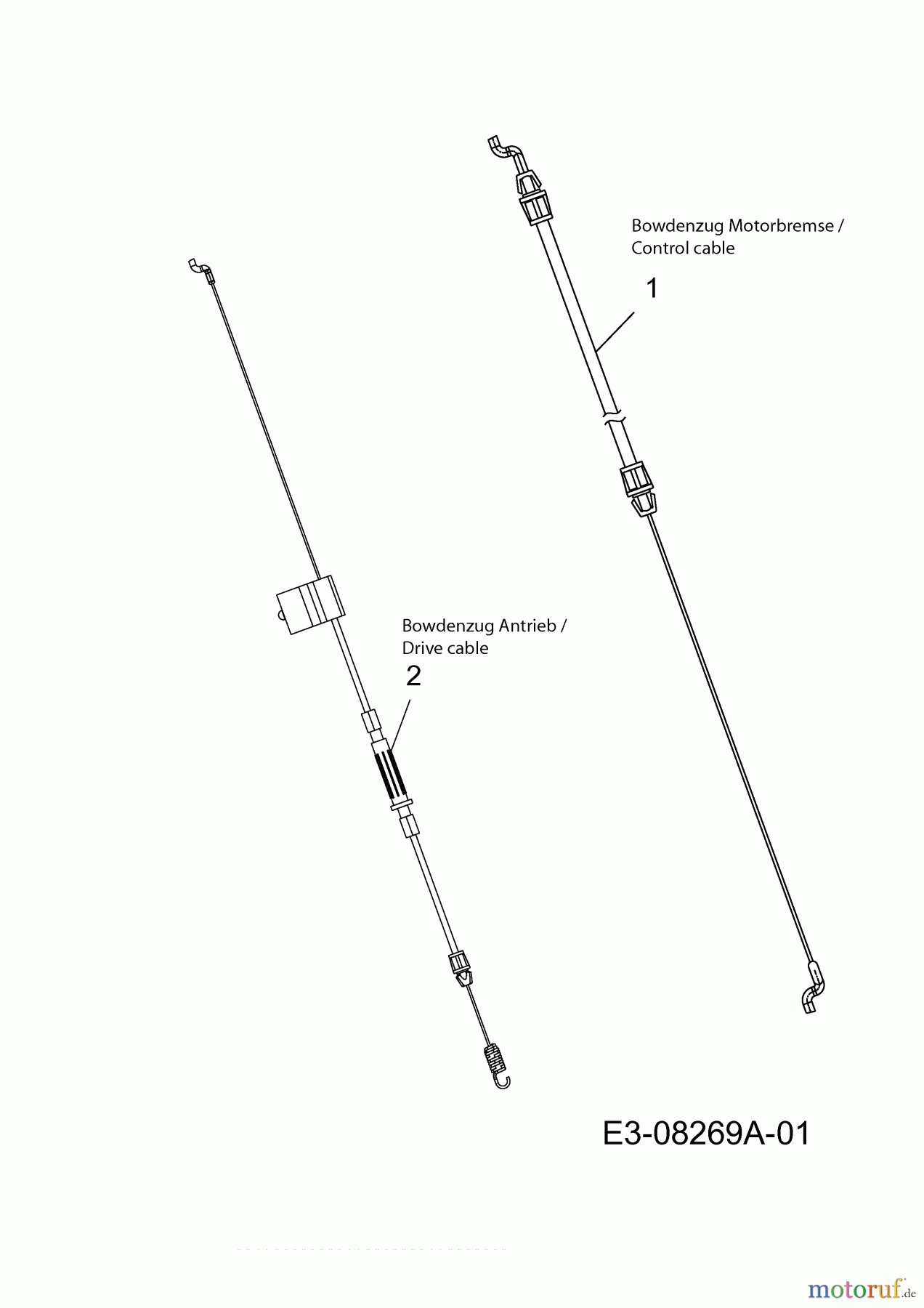  Wolf-Garten Petrol mower self propelled Expert 46 BA ES 12AEK18Z650  (2013) Control cables