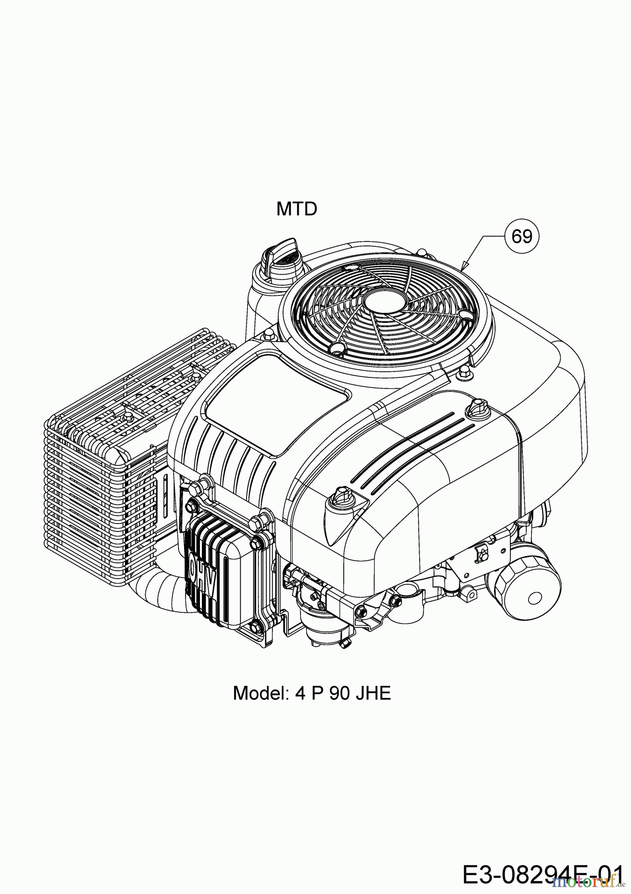  Wolf-Garten Lawn tractors Scooter Pro 13C226HD650  (2018) Engine MTD