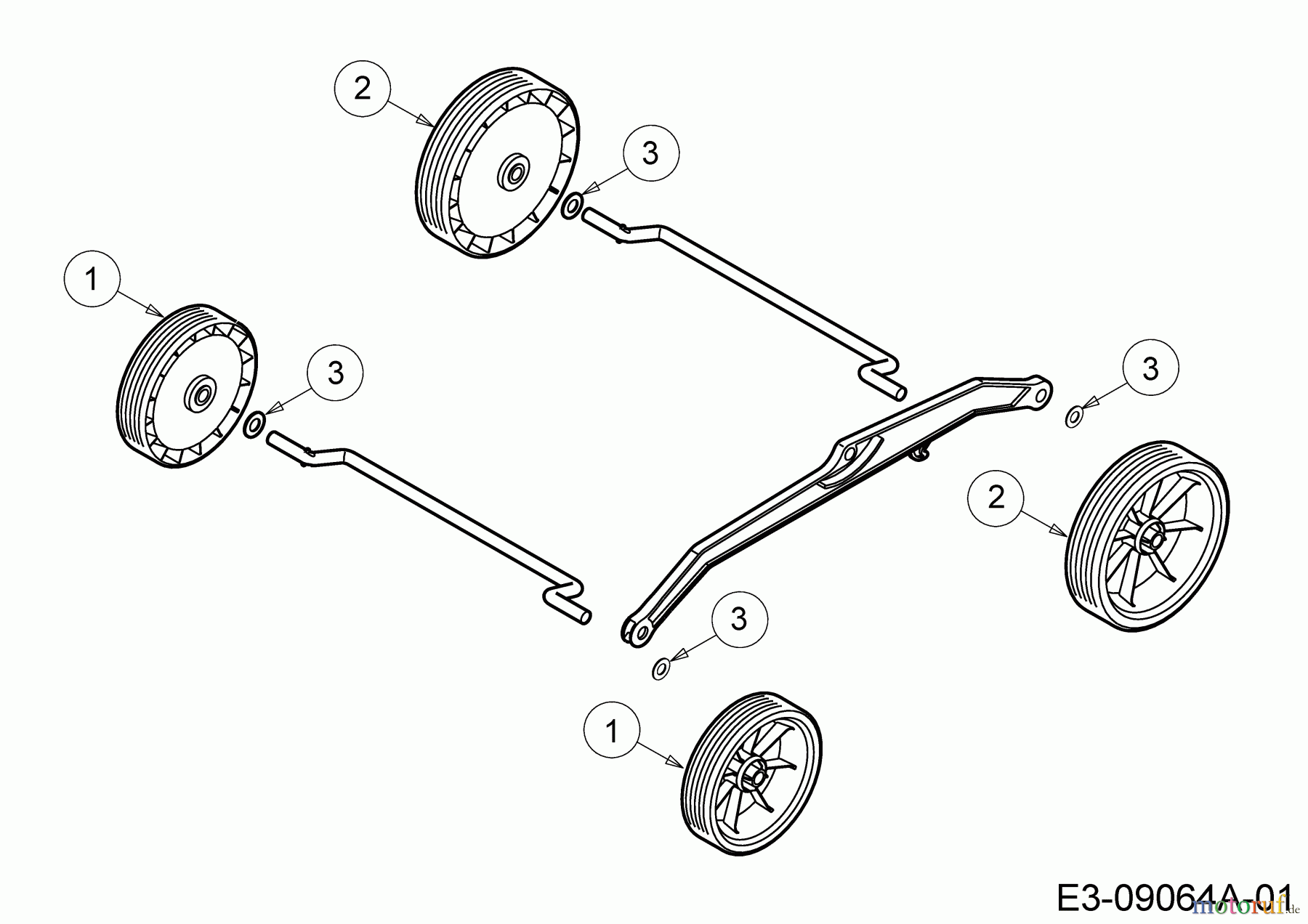  Wolf-Garten Electric mower Expert 37 E 18CWG1H-C50  (2014) Wheels