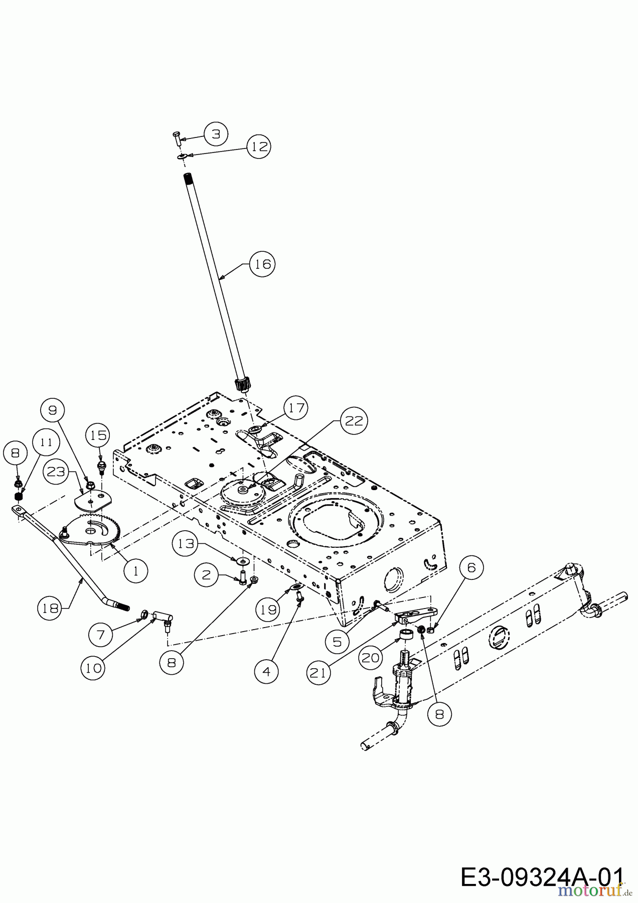  Wolf-Garten Lawn tractors E 13/92 T 13I2765E650  (2017) Steering