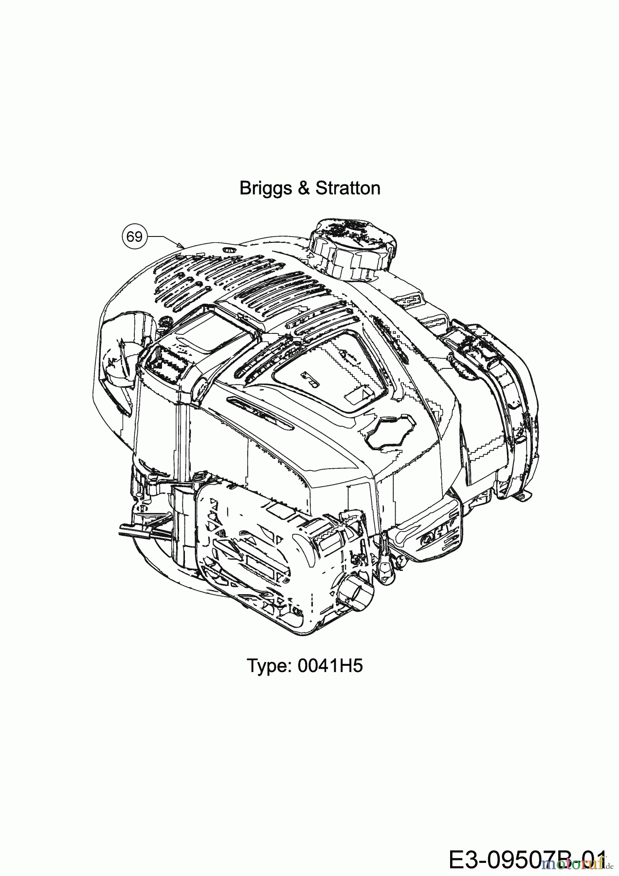  Wolf-Garten Petrol mower self propelled OMEGA2 46 B SP 12BBYA7F650 (2019) Engine Briggs & Stratton