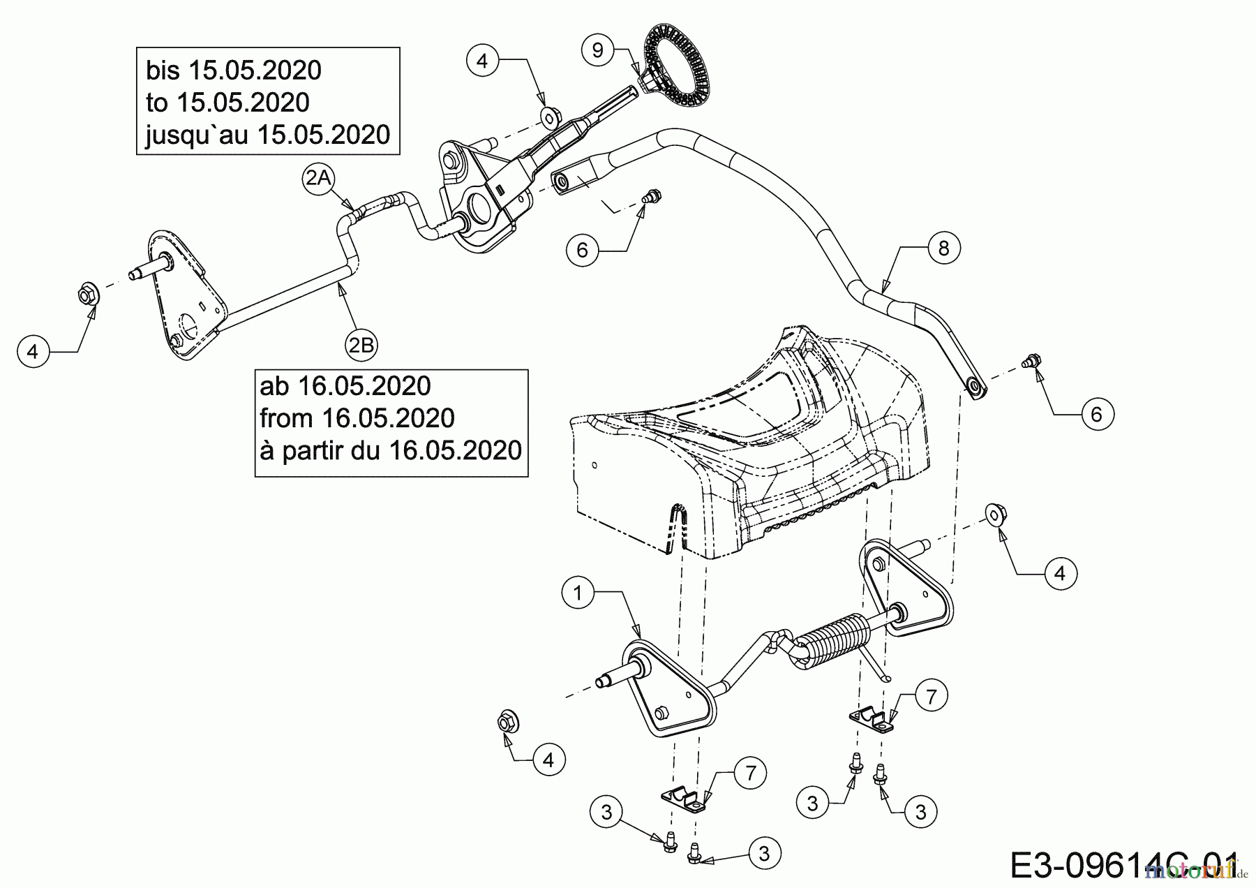  Wolf-Garten Petrol mower self propelled Expert 460 A 12C-TUKC650 (2020) Axles, Height adjustment