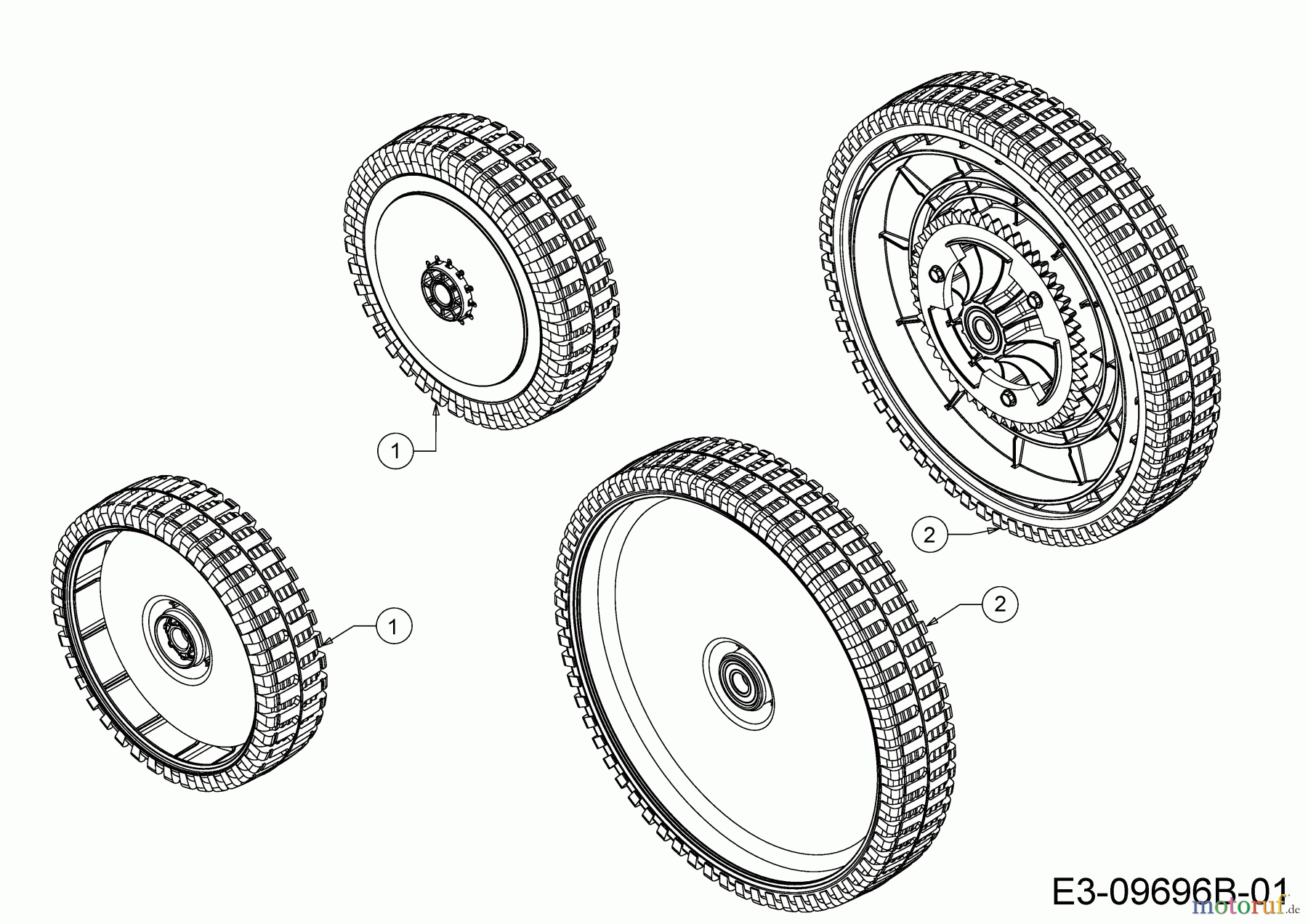  Wolf-Garten Petrol mower self propelled A 460 ASPHWIS 12AYTVB9650 (2020) Wheels