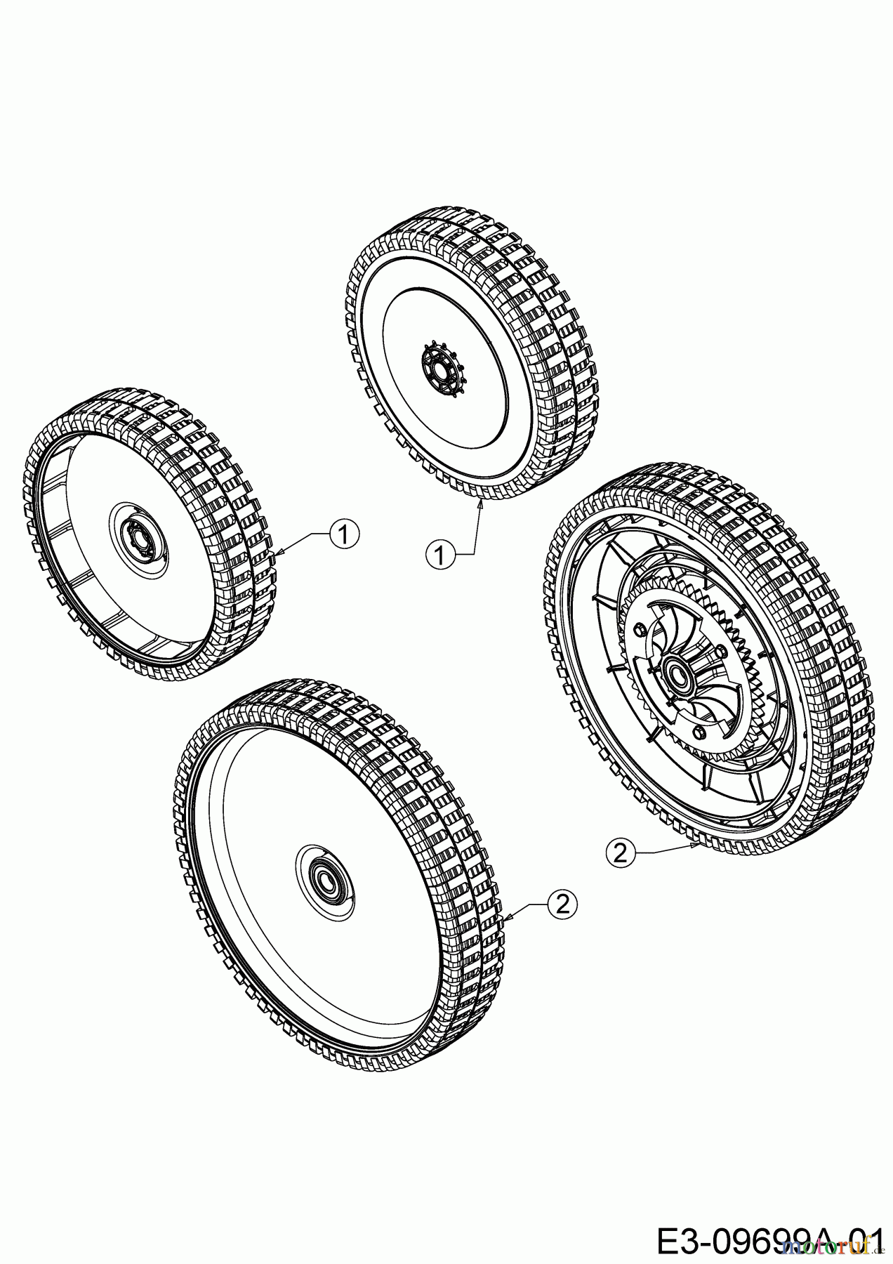  Wolf-Garten Petrol mower self propelled A 530 ASPHWIS 12BYPV7E650 (2019) Wheels