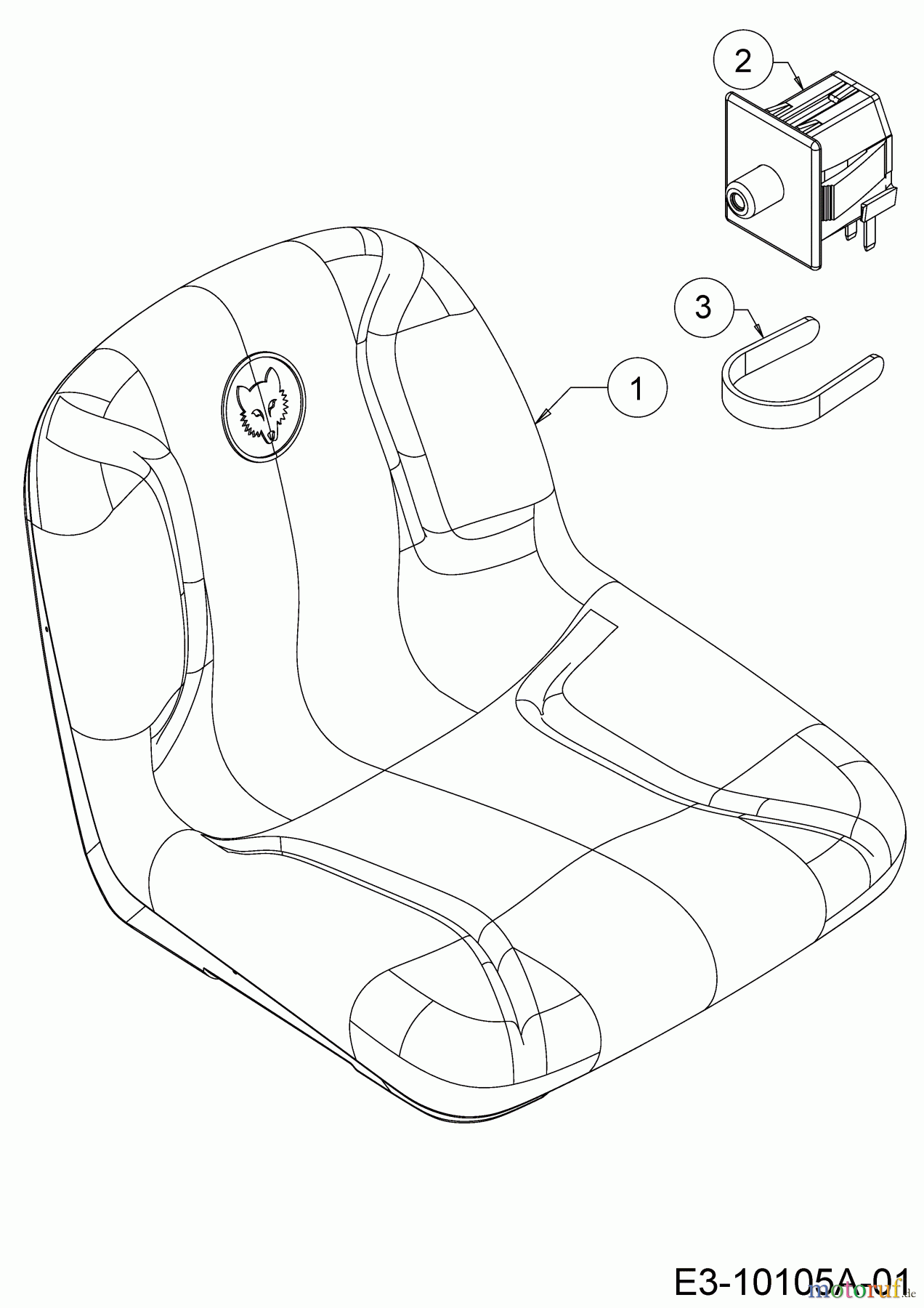  Wolf-Garten Lawn tractors 106.185 H 13ALA1VR650  (2019) Seat, Seat switch