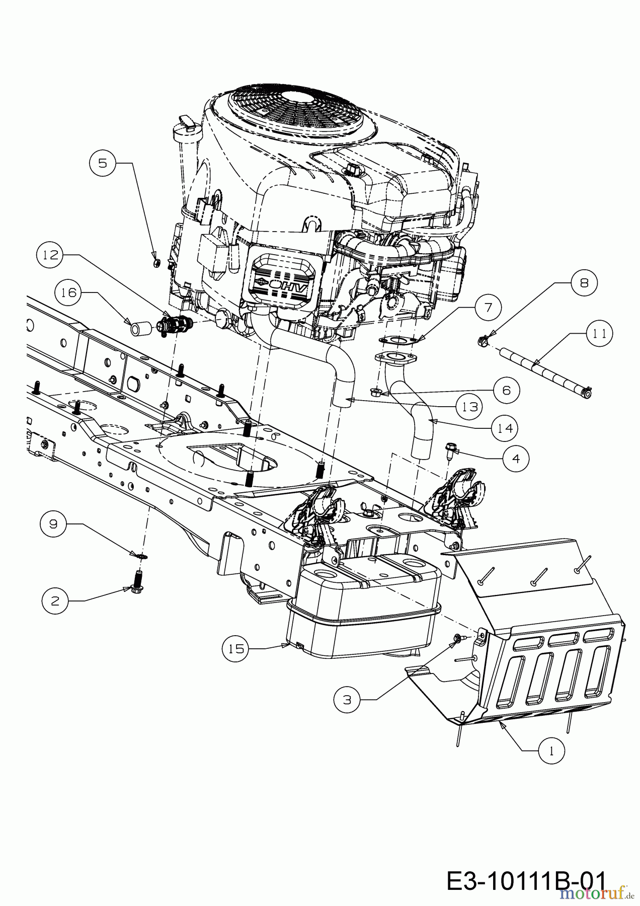 Wolf-Garten Lawn tractors 106.220 H 13CAA1VR650  (2019) Engine accessories