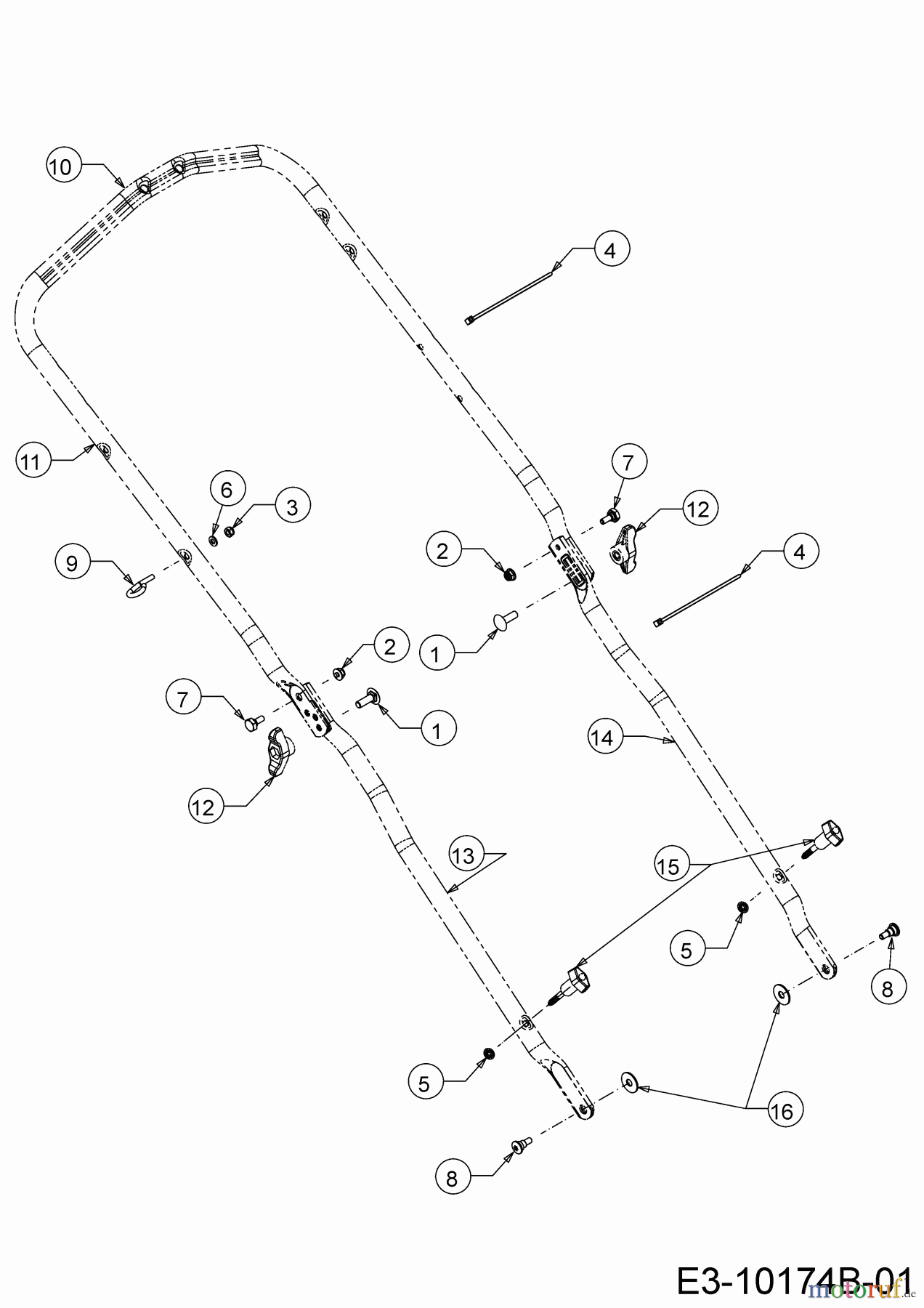  Wolf-Garten Petrol mower self propelled A 5300 A 12B-POKC650 (2019) Handle