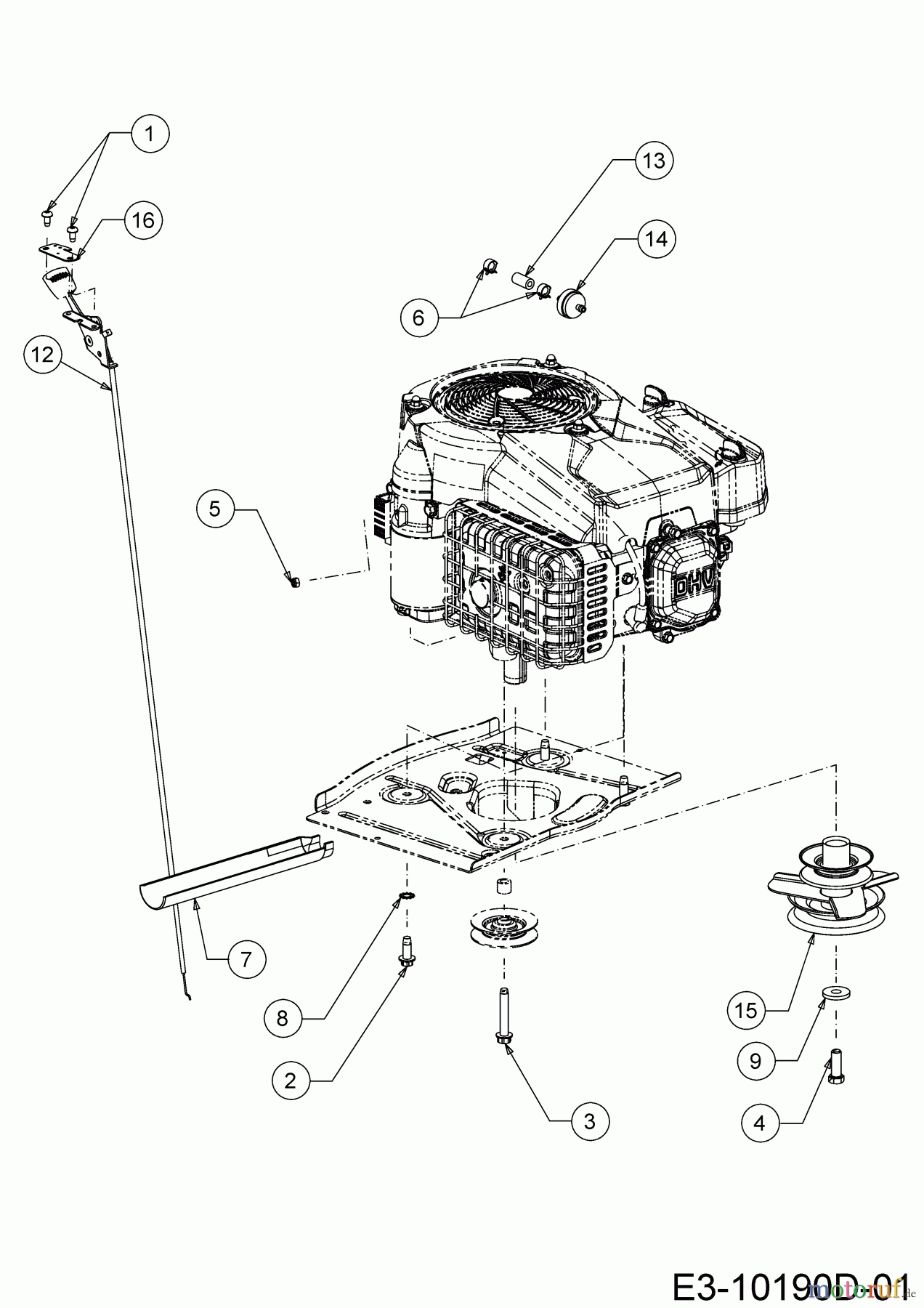  Wolf-Garten Lawn tractors Scooter Pro 13A726HD650  (2020) Throttle cable, Engine pulley, Engine accessories