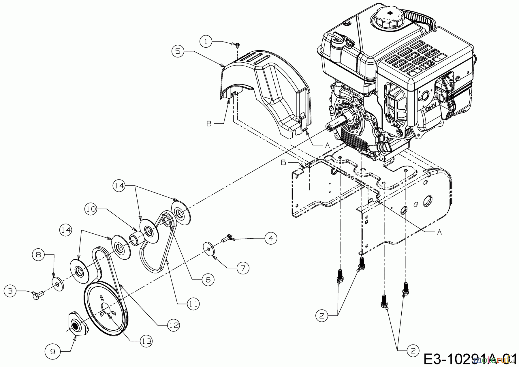  Wolf-Garten Snow throwers SF 56 31A-3AAD650  (2020) Drive system, Milling drive