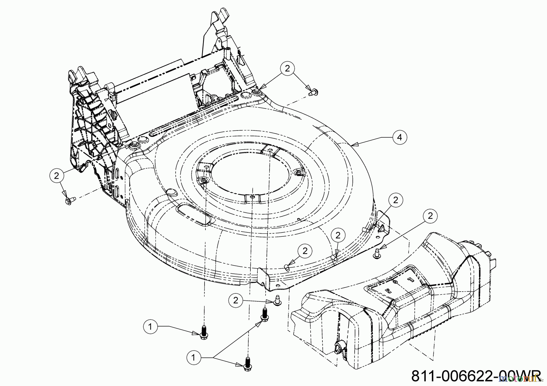  Wolf-Garten Petrol mower self propelled A 5300 A 12D-POKC650 (2022) Deck housing