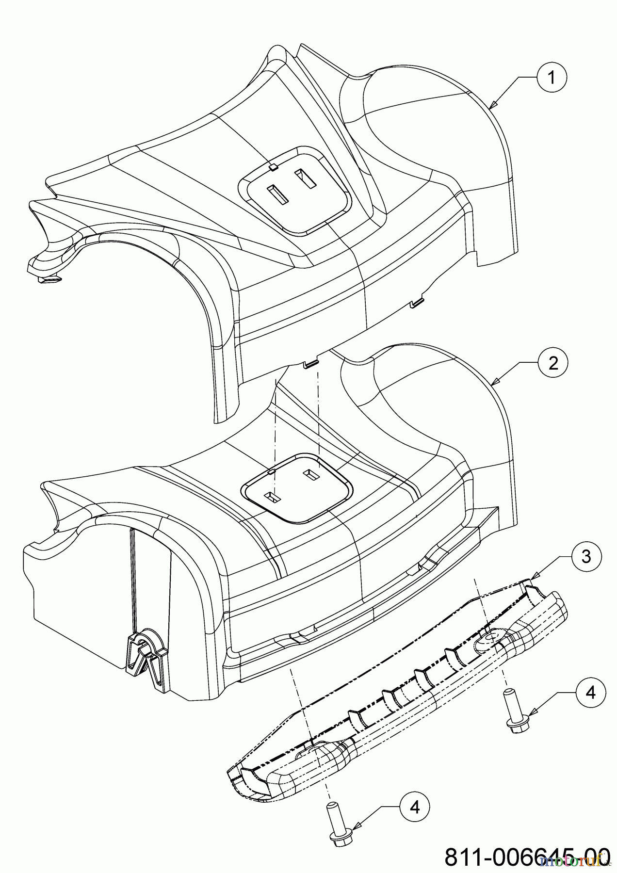  Wolf-Garten Petrol mower self propelled A 460 ASPHWIS 12CYTVB9650 (2021) Cover front axle