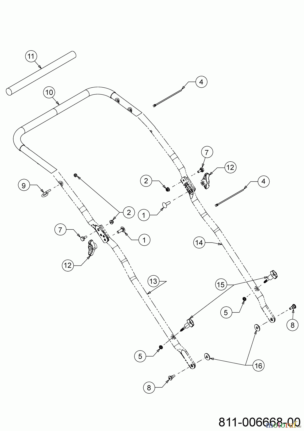  Wolf-Garten Petrol mower self propelled A 5300 A 12D-POKC650 (2022) Handle