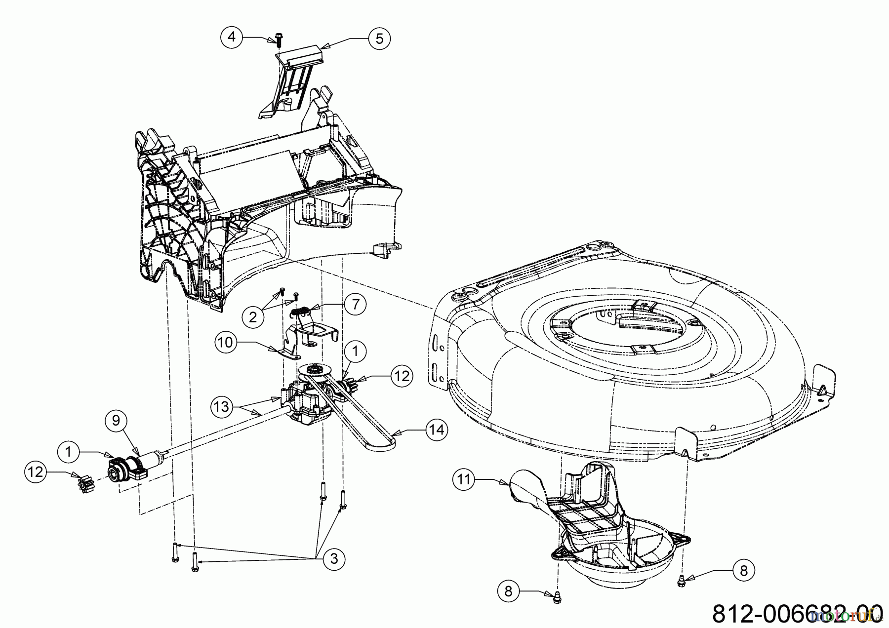  Wolf-Garten Petrol mower self propelled A 460 ASPHW 12CWTV5E650 (2021) Gearbox, Belt