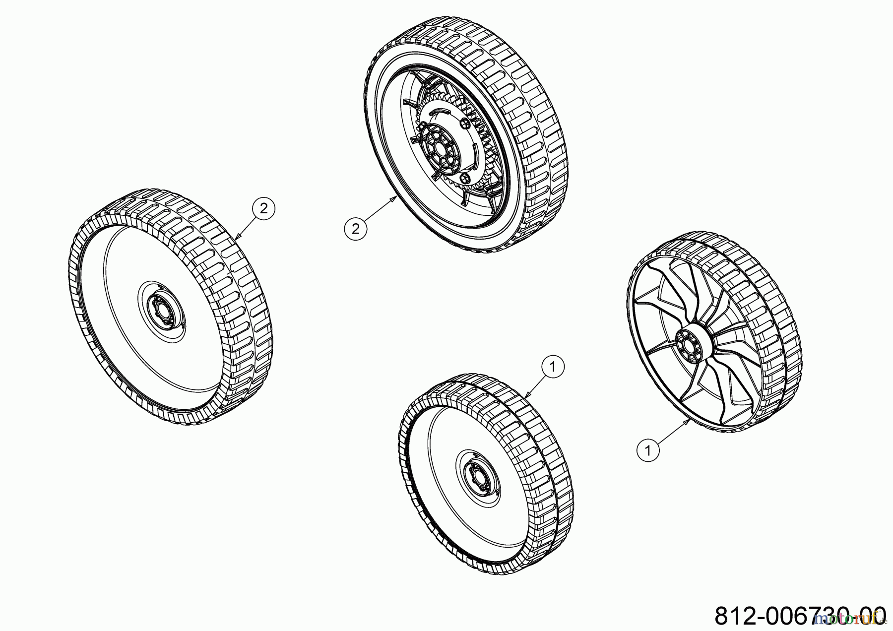  Wolf-Garten Petrol mower self propelled A 4600 A 12D-TOSC650 (2023) Wheels