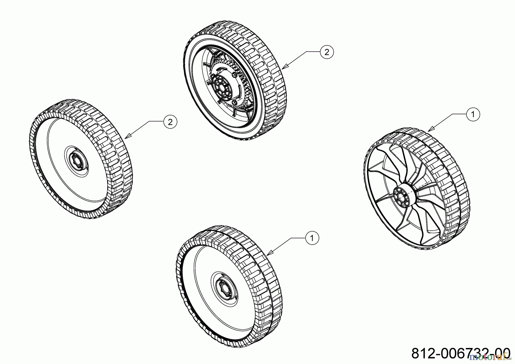  Wolf-Garten Petrol mower self propelled A 5300 A 12D-POKC650 (2022) Wheels