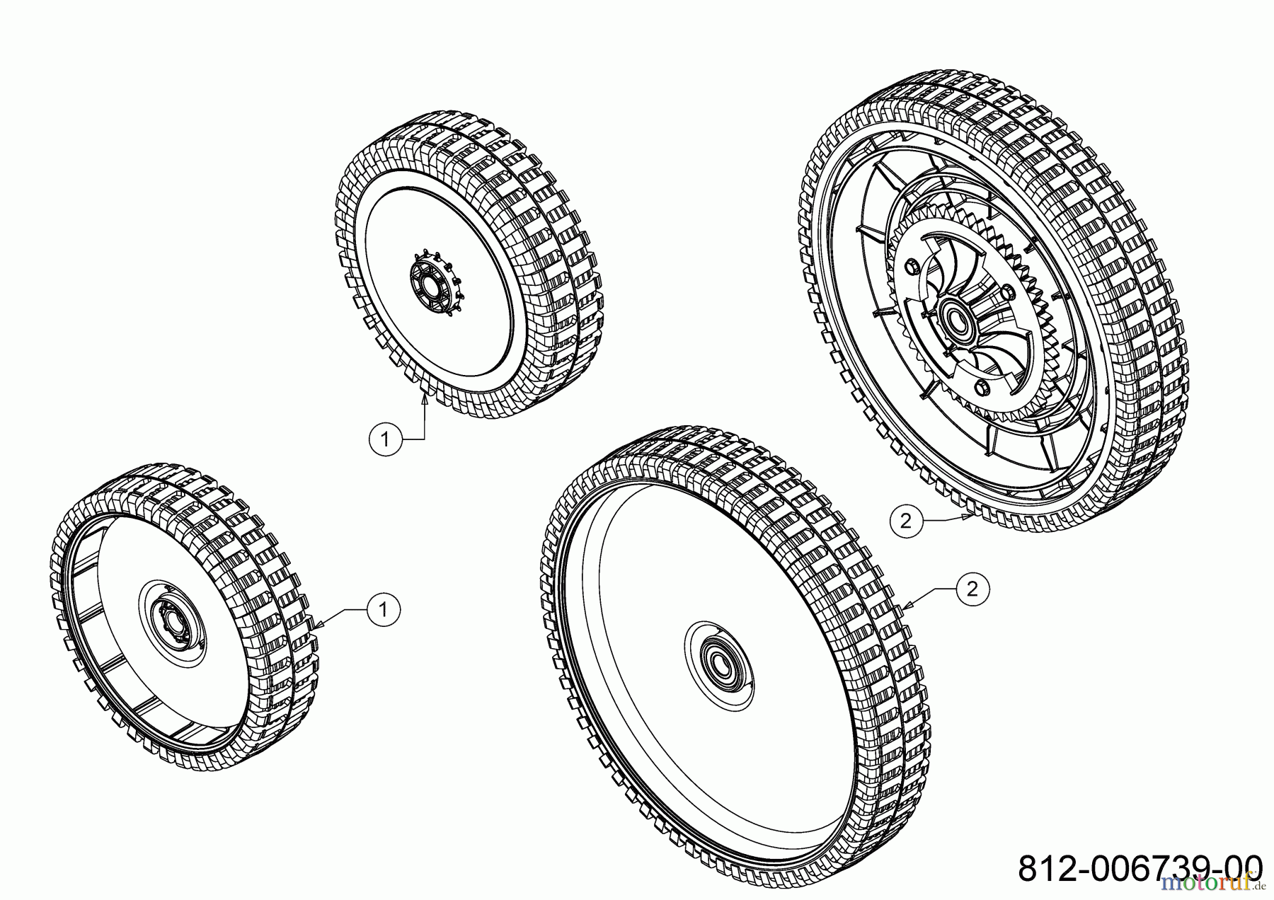  Wolf-Garten Petrol mower self propelled A 460 ASPHW 12DWTV5E650 (2023) Wheels