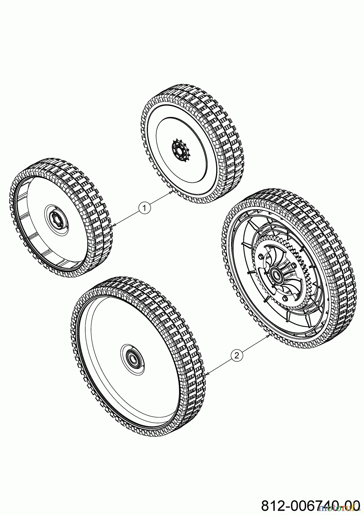  Wolf-Garten Petrol mower self propelled A 530 ASPHWIS 12AYPV8B650 (2022) Wheels