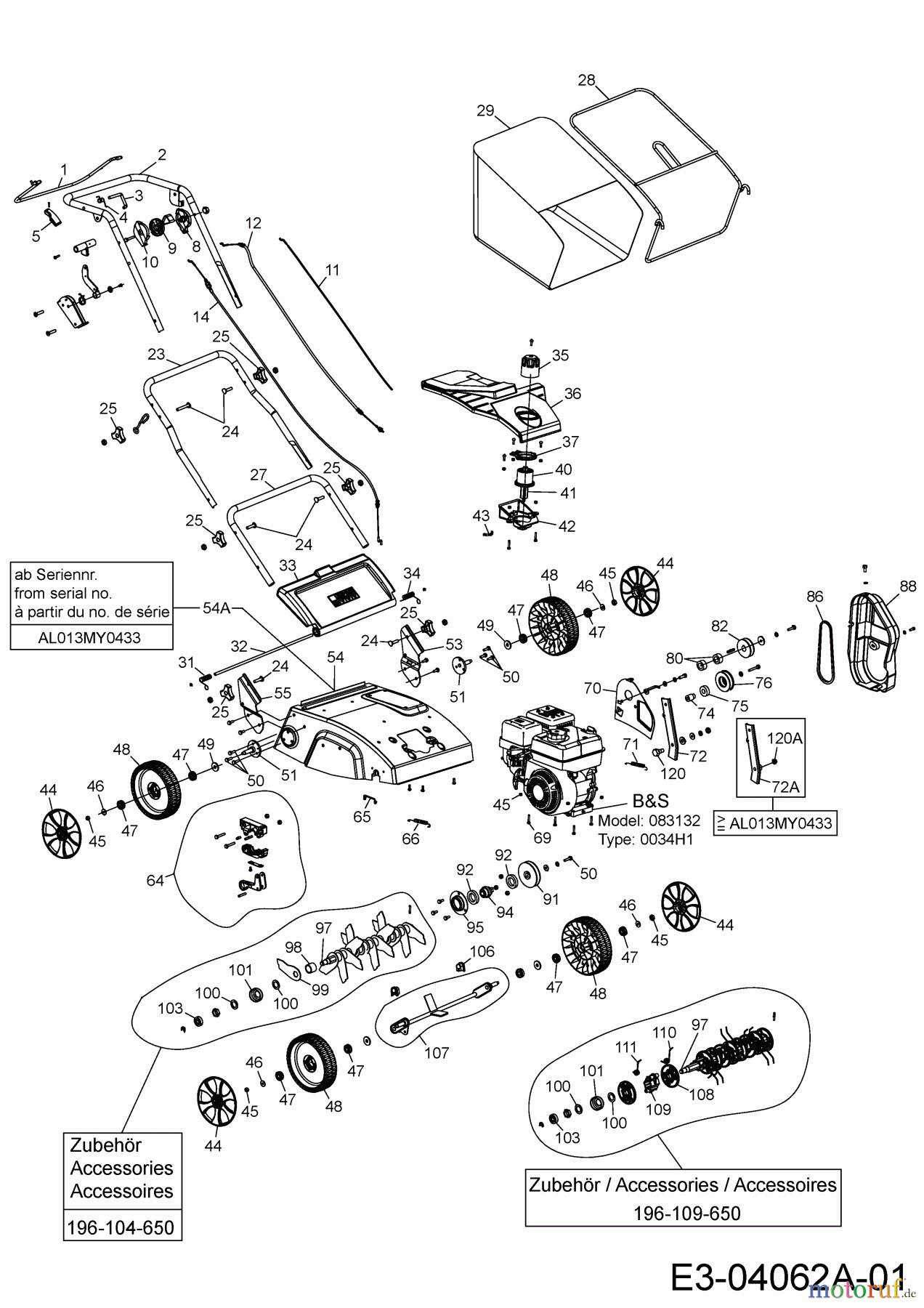  Wolf-Garten Petrol verticutter VA 357 B 16CHGJ0F650  (2021) Basic machine