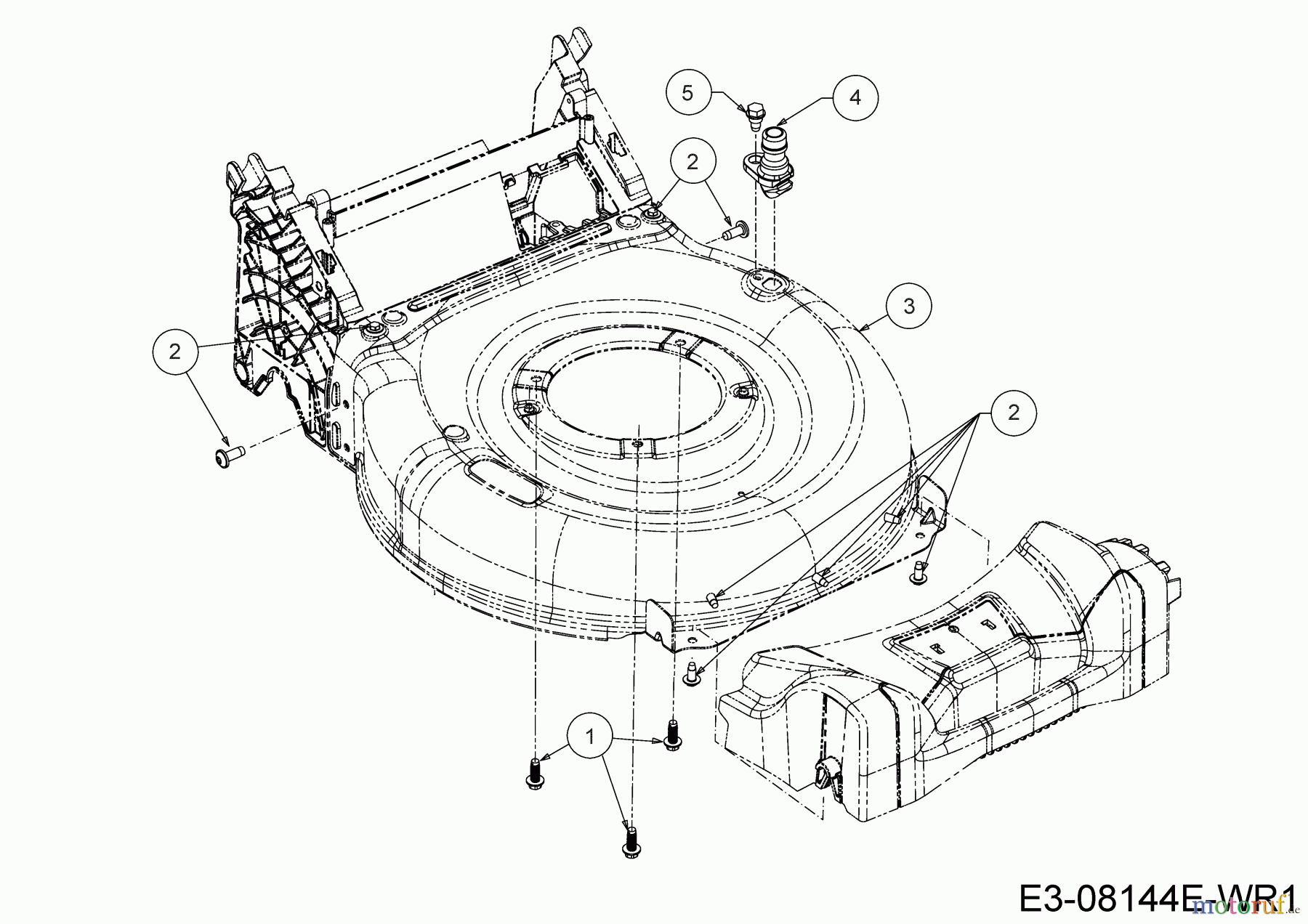  Wolf-Garten Petrol mower self propelled A 460 ASPHW 12CWTV5E650 (2021) Deck housing