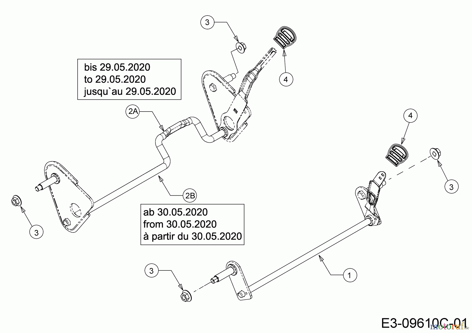  Wolf-Garten Petrol mower self propelled A 4600 A 12D-TOSC650 (2022) Axles, Height adjustment